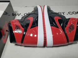 Air Jordan 1 Retro High OG Patent Bred 555088-063 review obosneaker 01