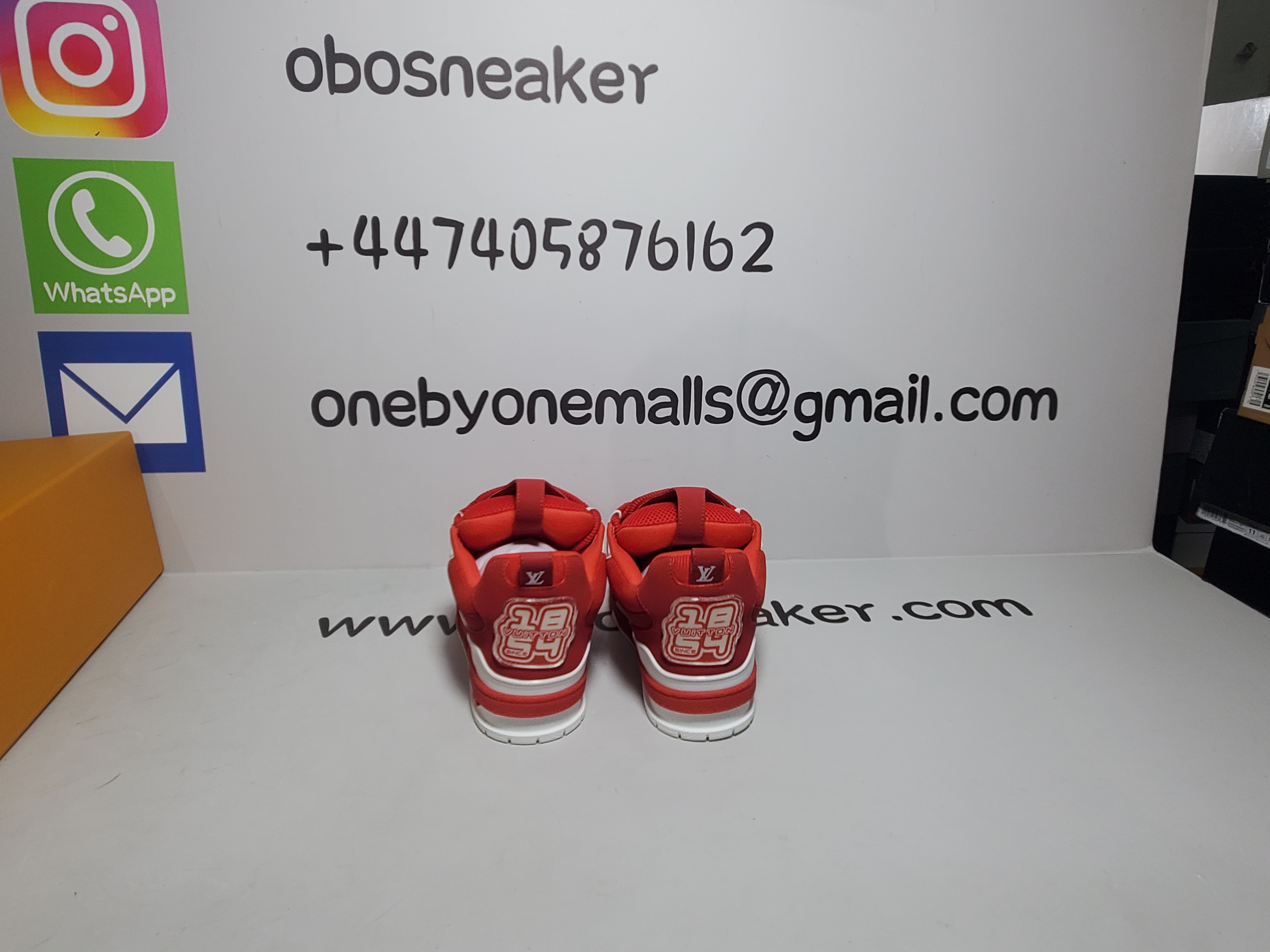 Louis Vuitton Leather lace up Fashionable Board Shoes Red  51BCOLRB  review obosneaker 00