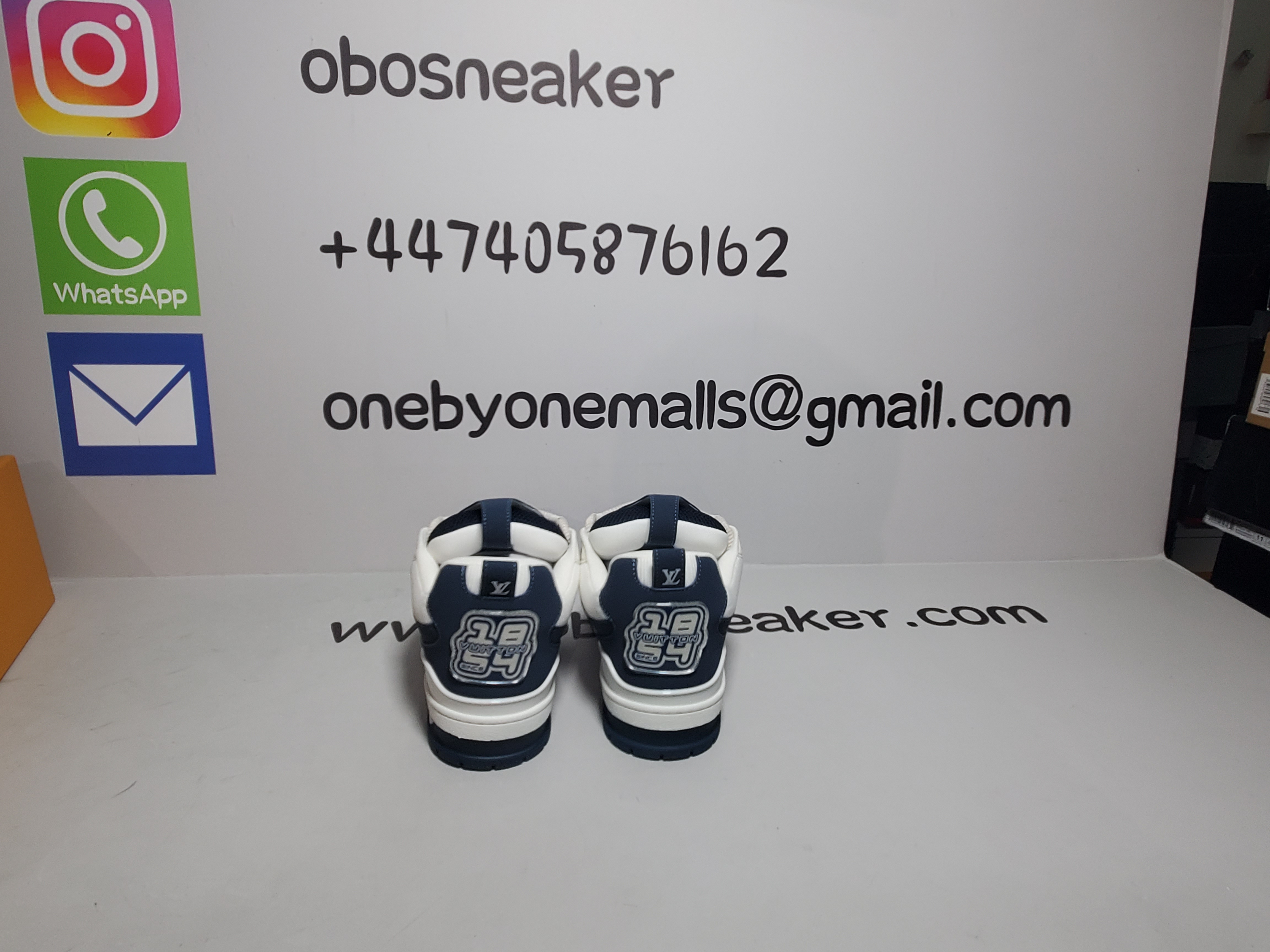 Louis Vuitton Leather lace up Fashionable Board Shoes Blue 51BCOLRB review obosneaker 00