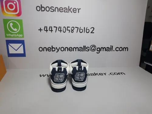 Louis Vuitton Leather lace up Fashionable Board Shoes Blue 51BCOLRB review 