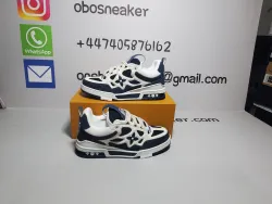 Louis Vuitton Leather lace up Fashionable Board Shoes Blue 51BCOLRB review obosneaker 03