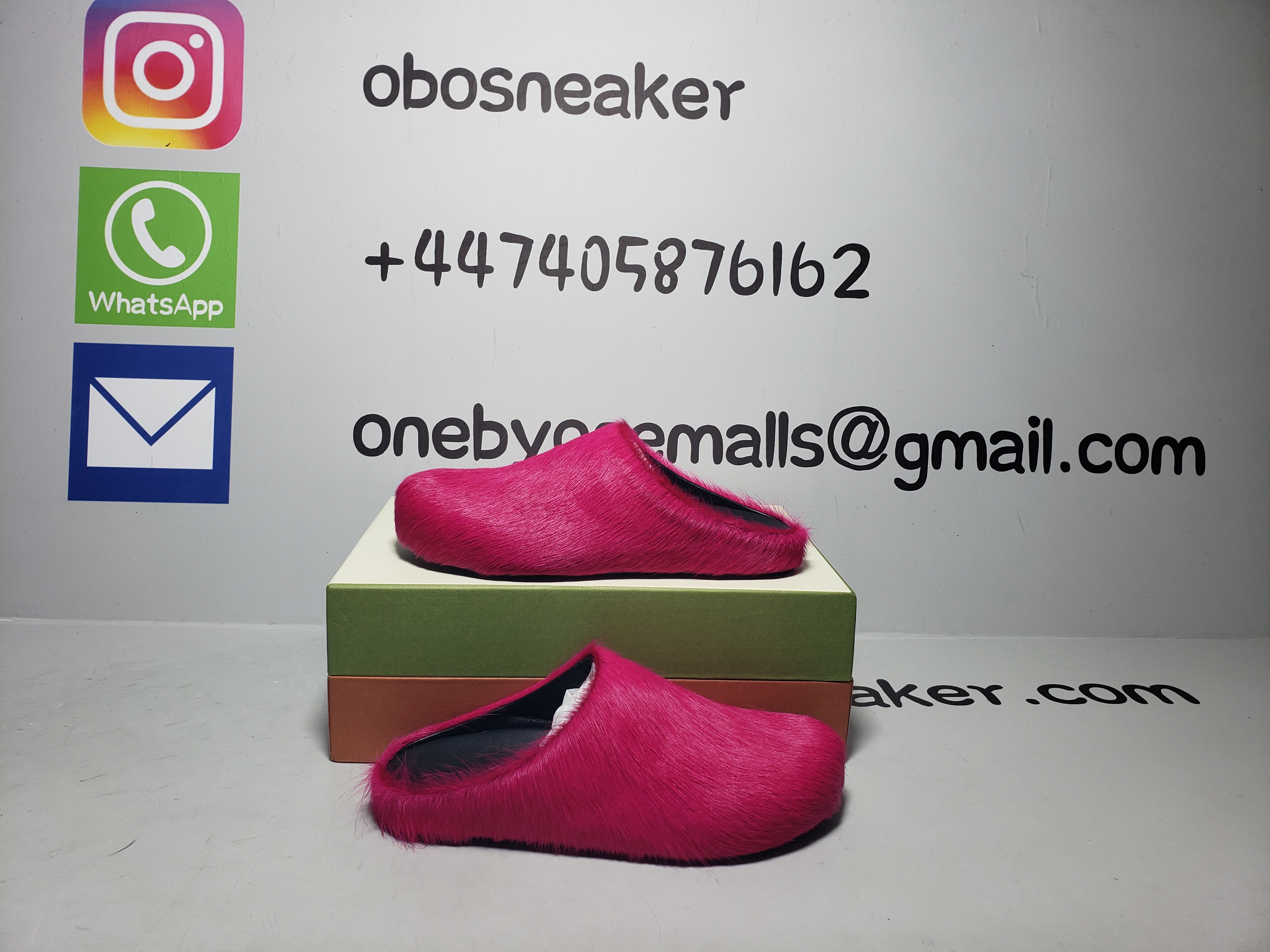 Marni Long-Hair Calfskin Fussbett Sabot Fuchsia SBMR000600P412200C57 review obosneaker 02
