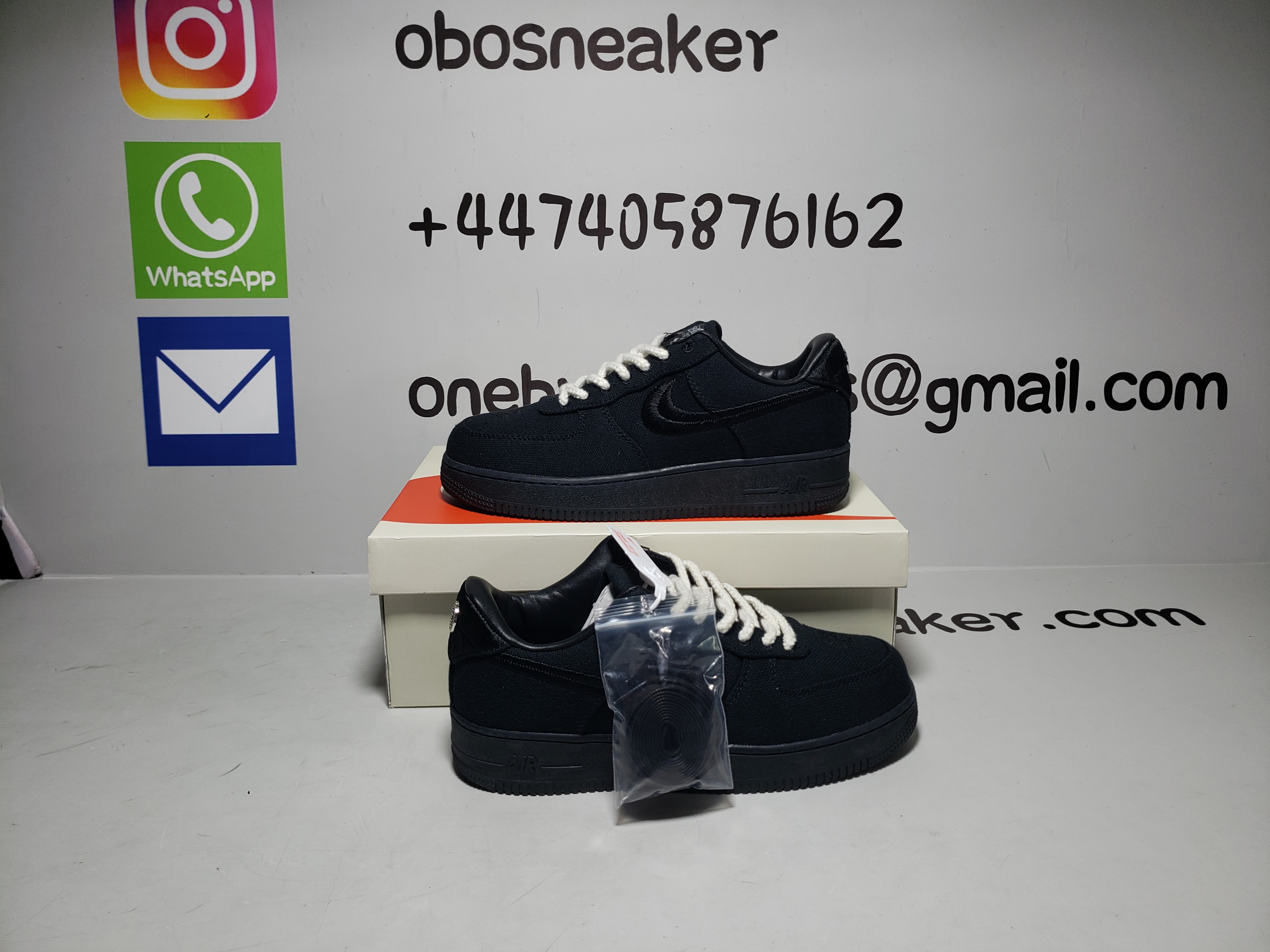 Nike Air Force 1 Low Stussy Black CZ9084-001 review obosneaker 02