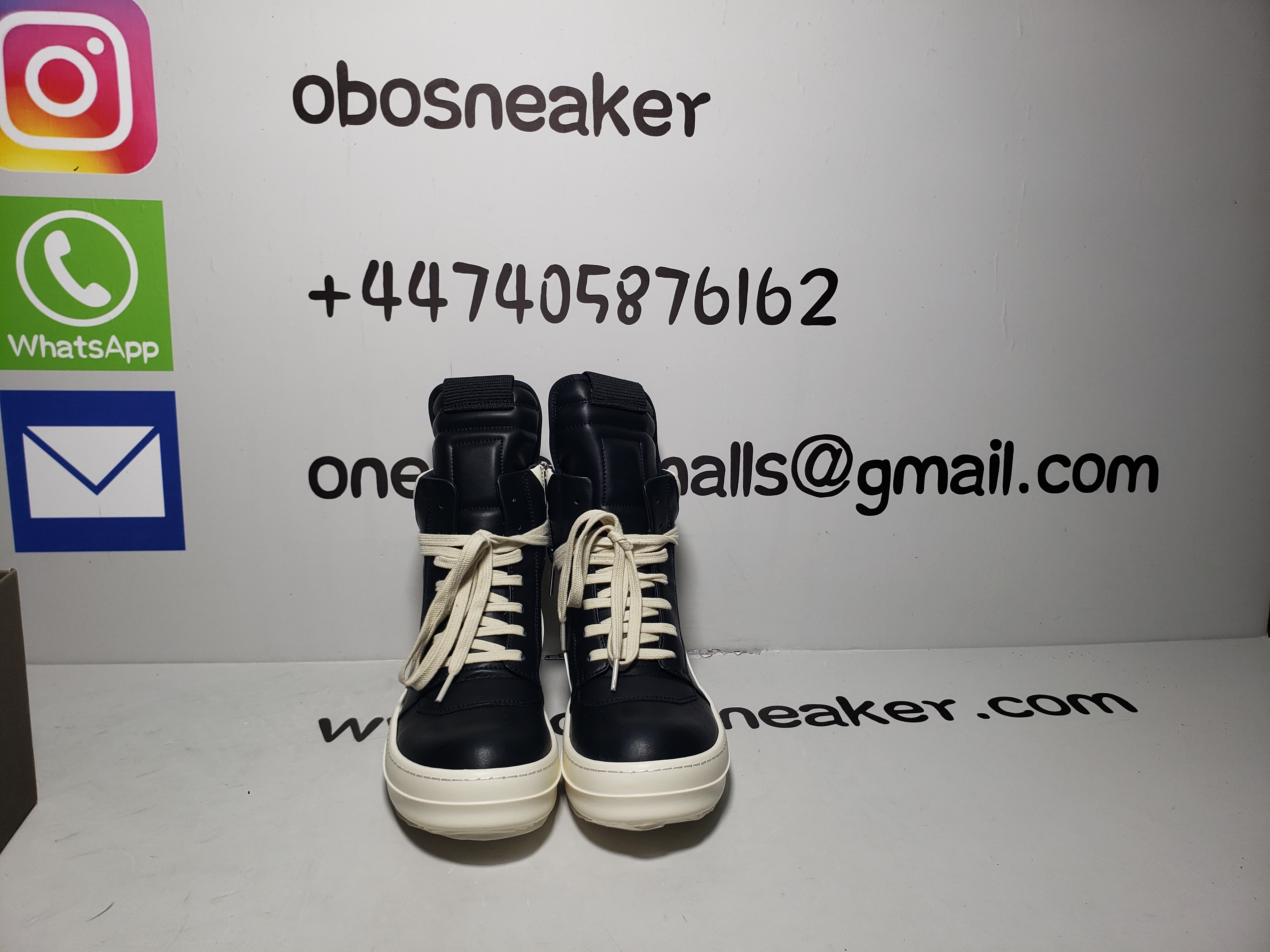 Rick Owens Luxor Geobasket Black Milk  RU02C7894-911 review obosneaker 01
