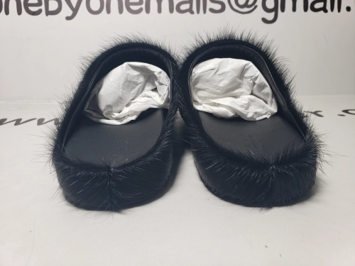 Marni Long-Hair Calfskin Fussbett Sabot Black SBMR000600P412200N99 review 