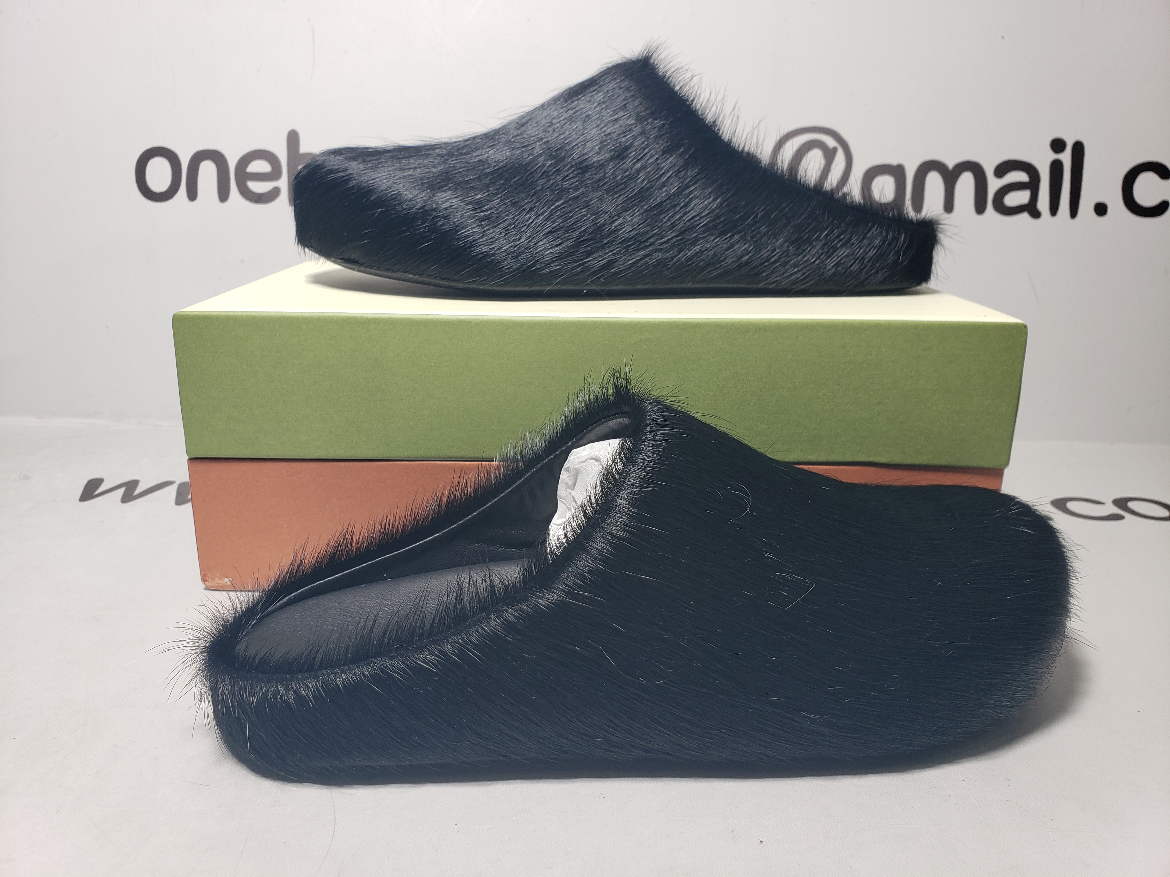 Marni Long-Hair Calfskin Fussbett Sabot Black SBMR000600P412200N99 review obosneaker 02