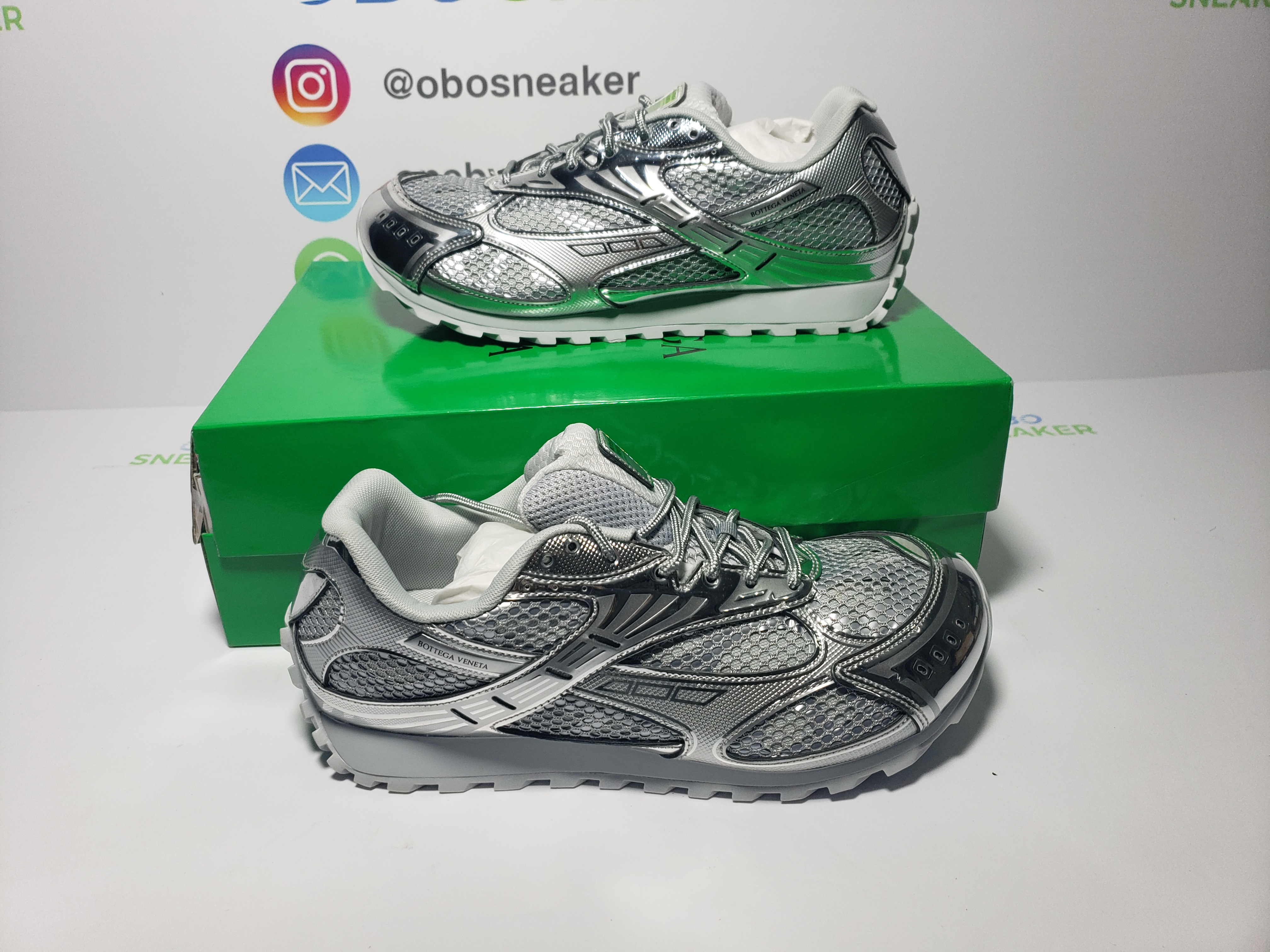 【FLASH SALE】Bottega Veneta Orbit Silver White (Women's)  755915V2X401425 review obosneaker 02