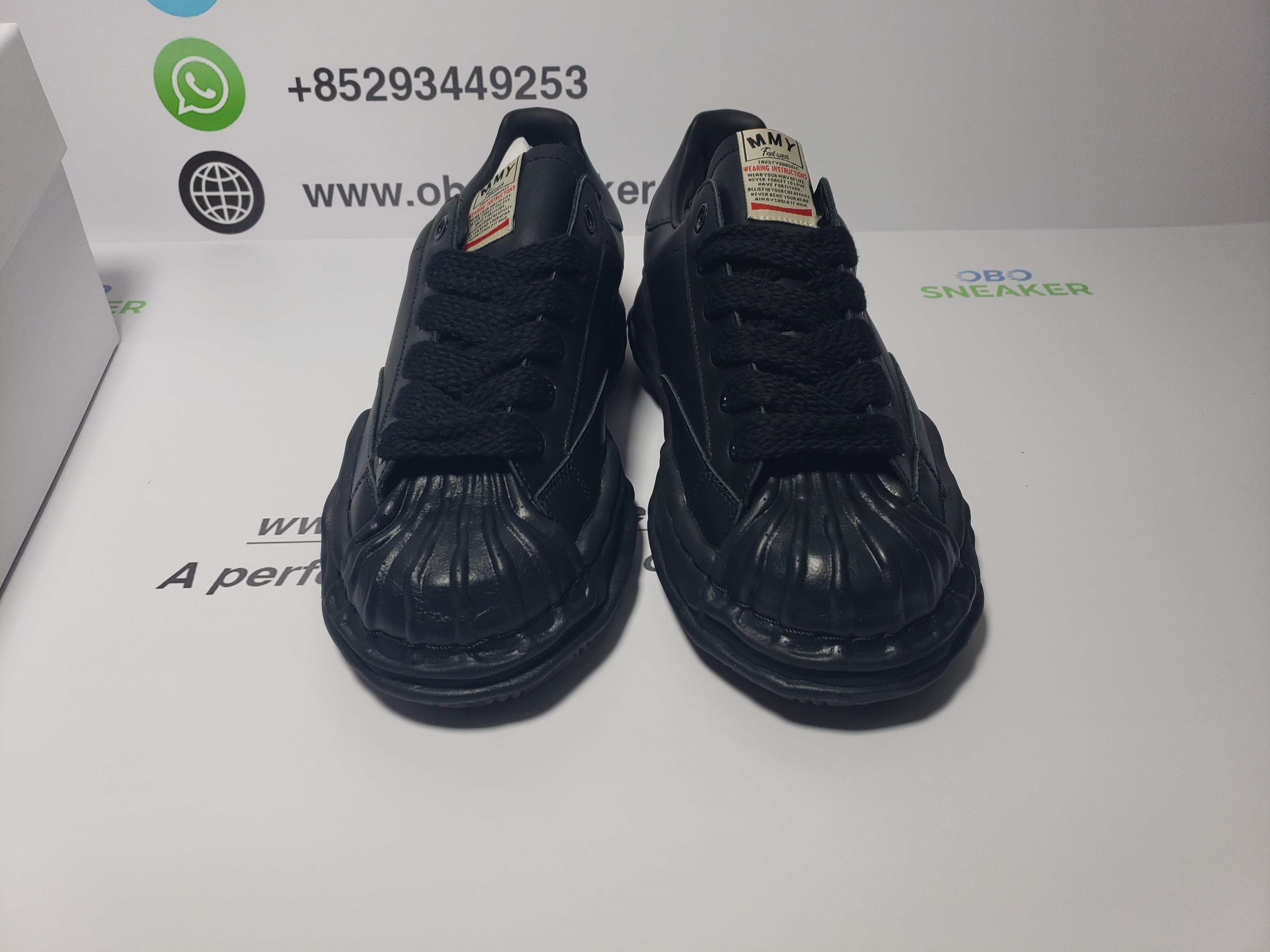 Maison Mihara Yasuhiro Blakey OG Sole Leather Low Black A06FW702-BLK review obosneaker 01