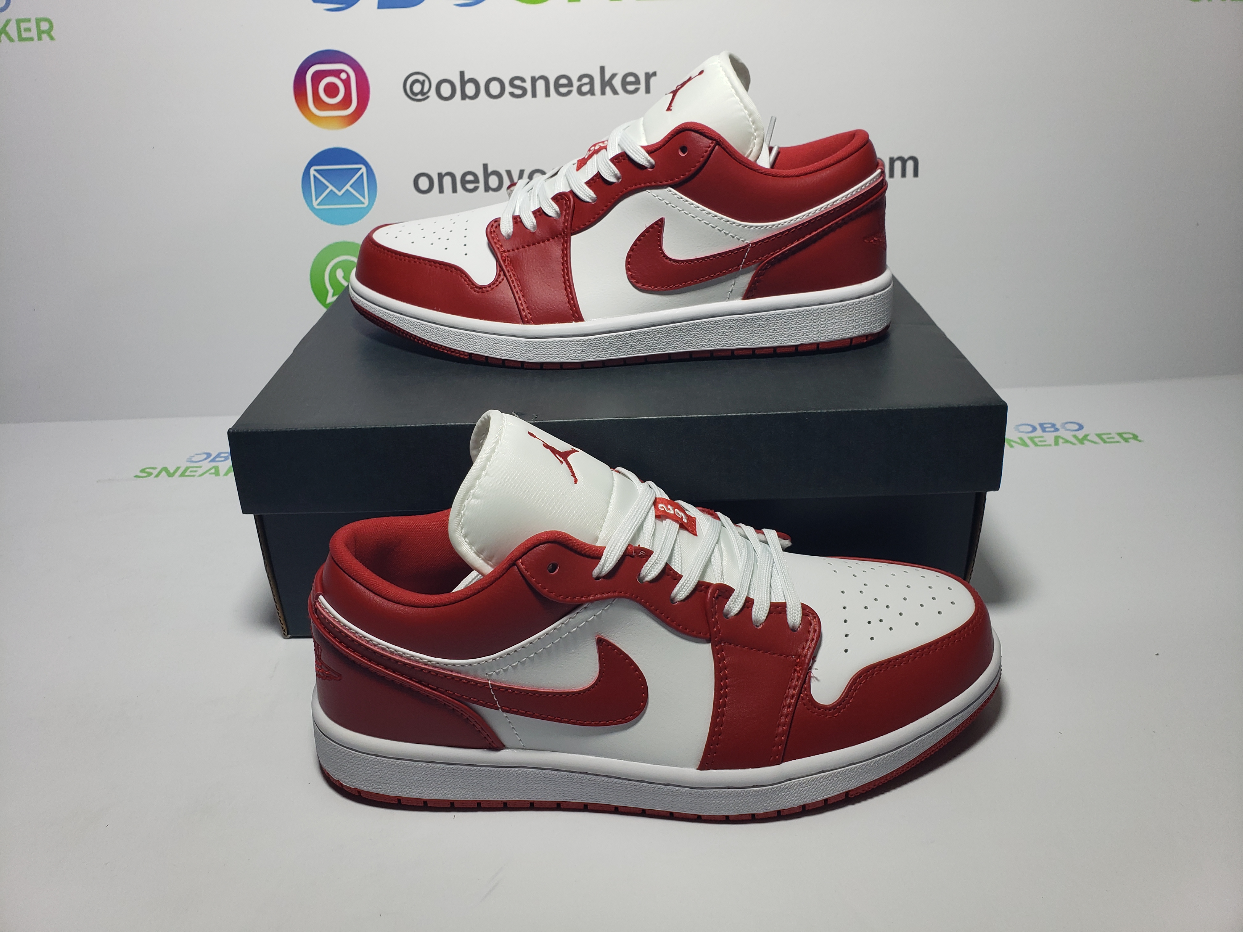 Air Jordan 1 Low Gym Red White 553558-611  review obosneaker 02