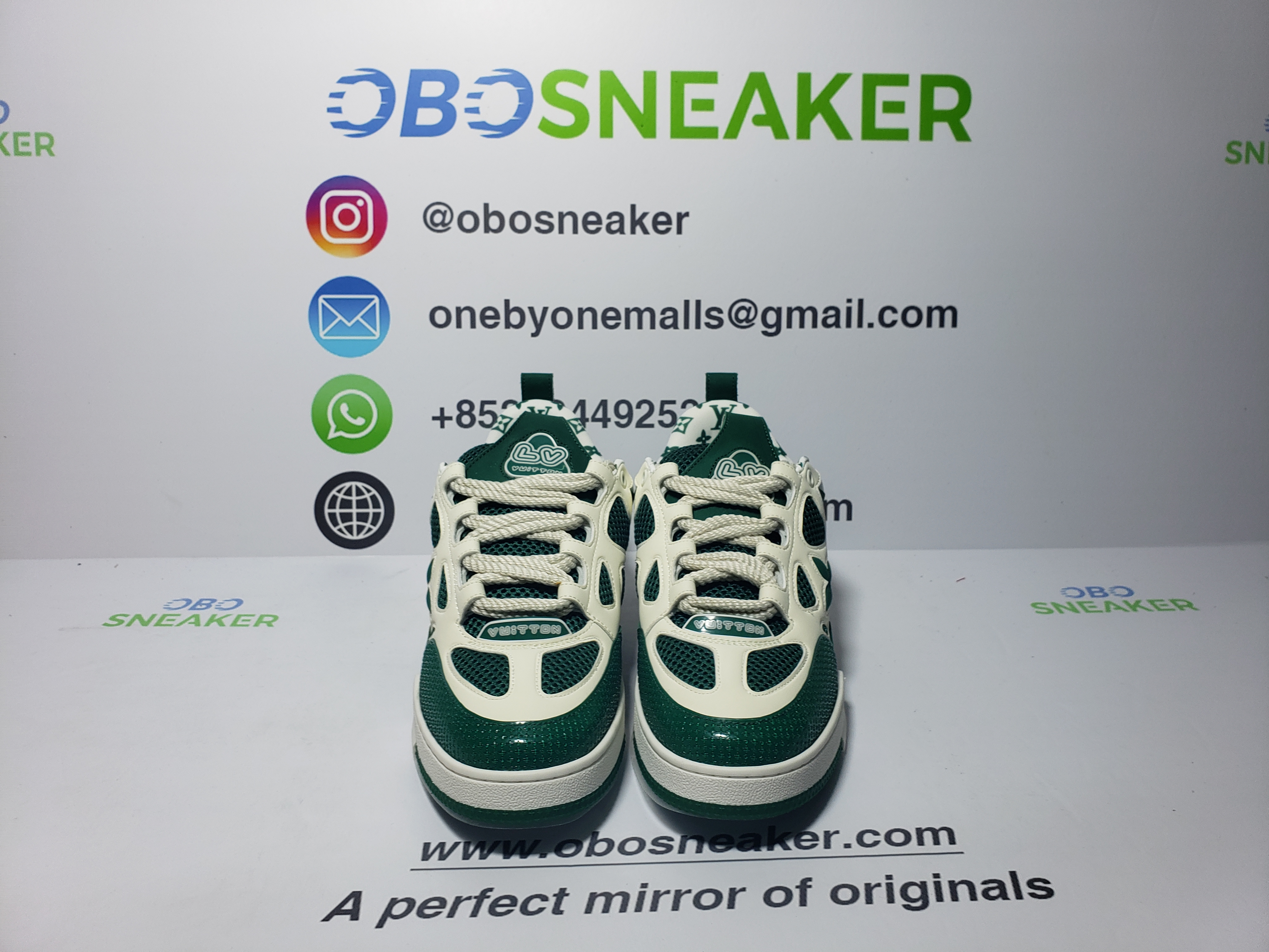 Louis Vuitton LV Skate Sneaker Green White 1AC520  review obosneaker 01