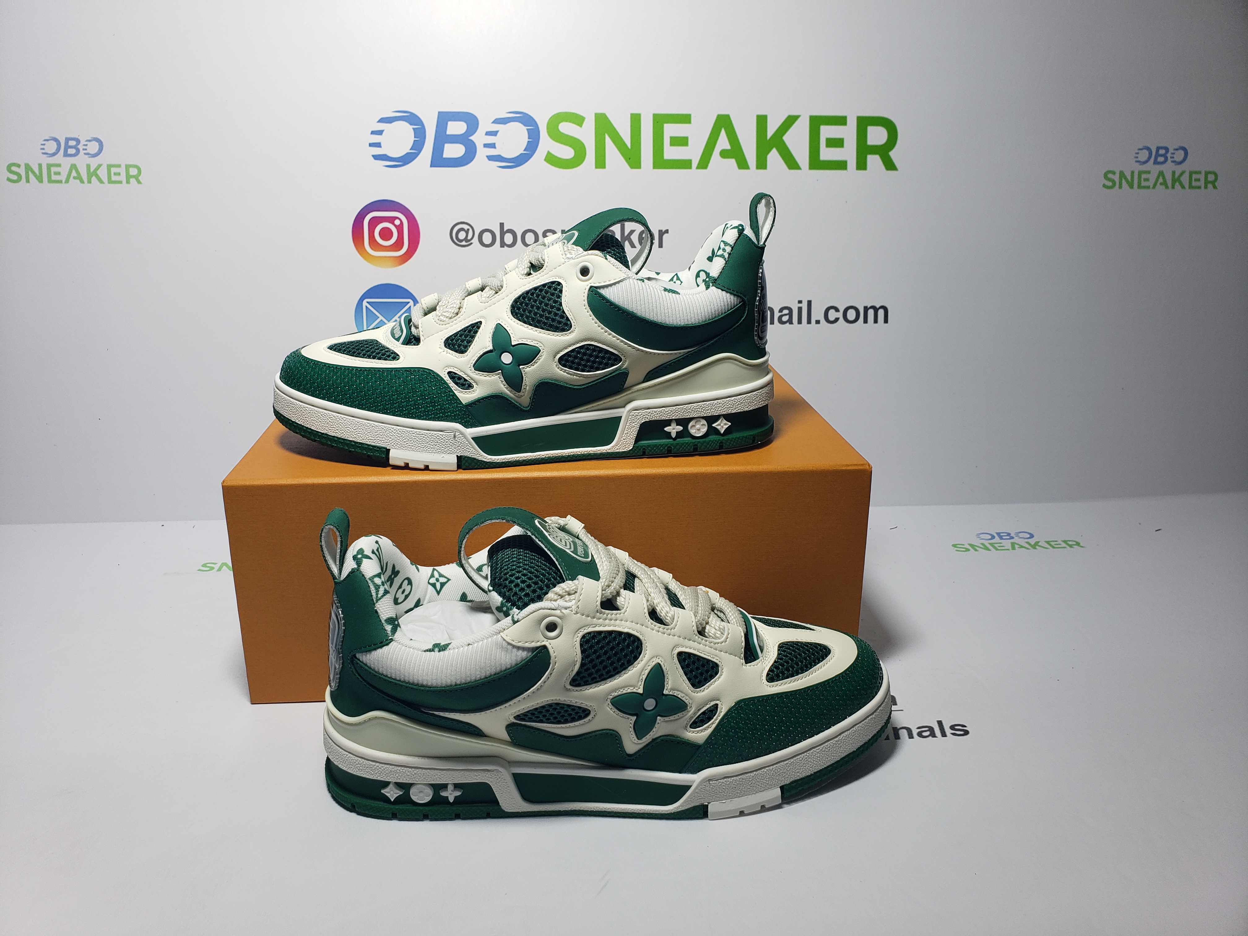 Louis Vuitton LV Skate Sneaker Green White 1AC520  review obosneaker 02