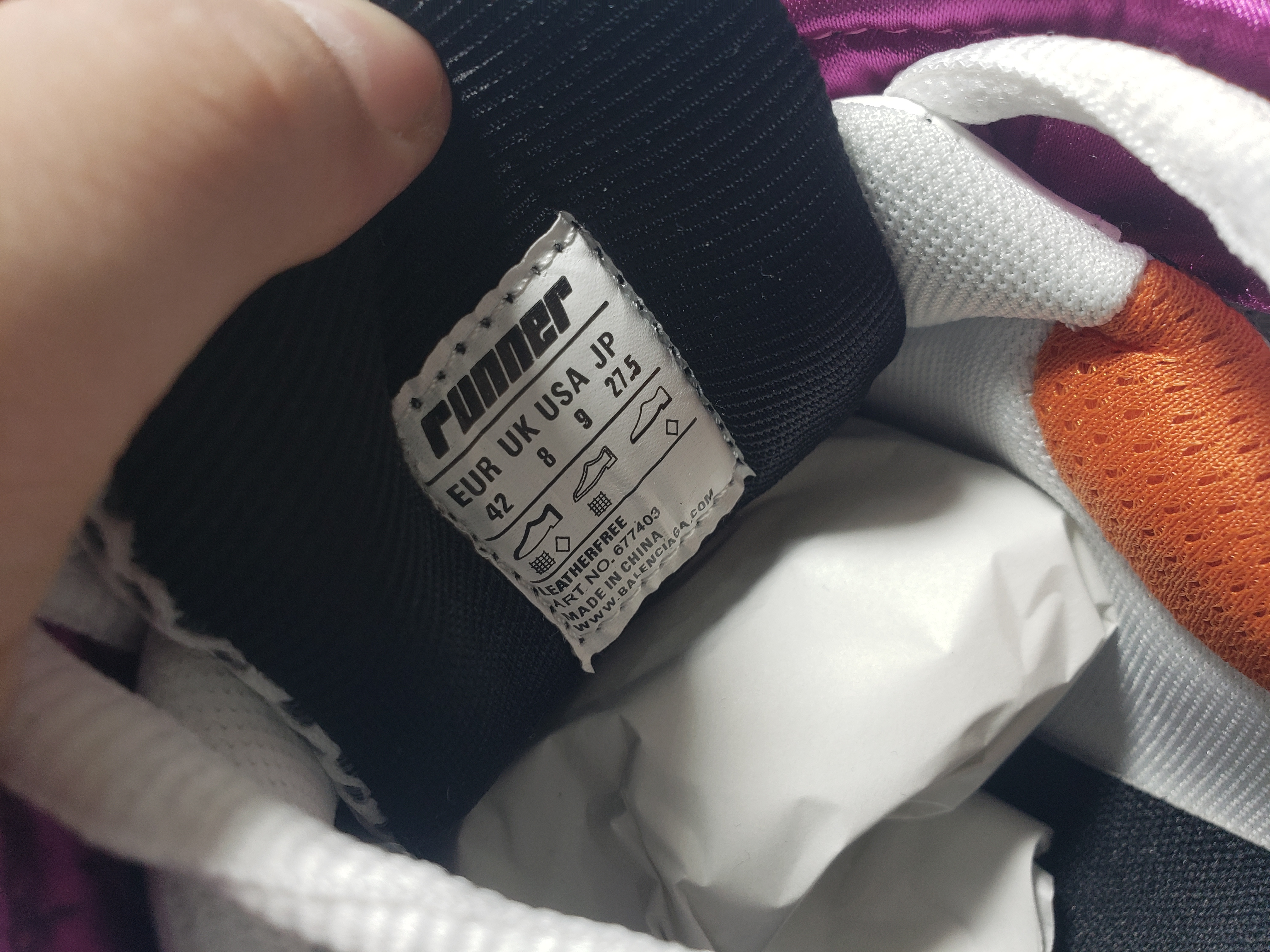 Top Version Balenciaga Runner Sneaker Color Orange Powder 772767 W3RBW 9168 review obosneaker 05