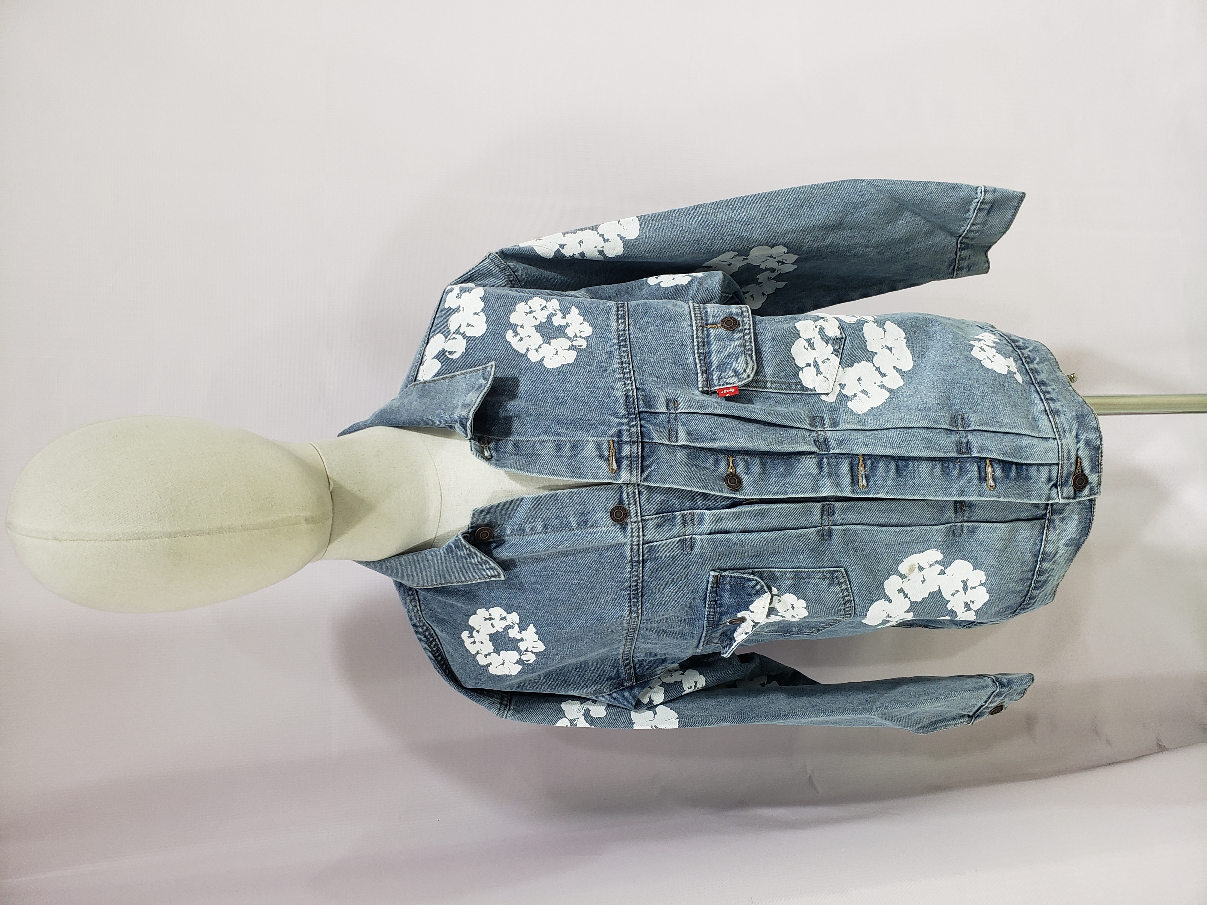 OBO Denim Tears Type - 2 All Over Wreath Light Wash Jacket review obosneaker 03