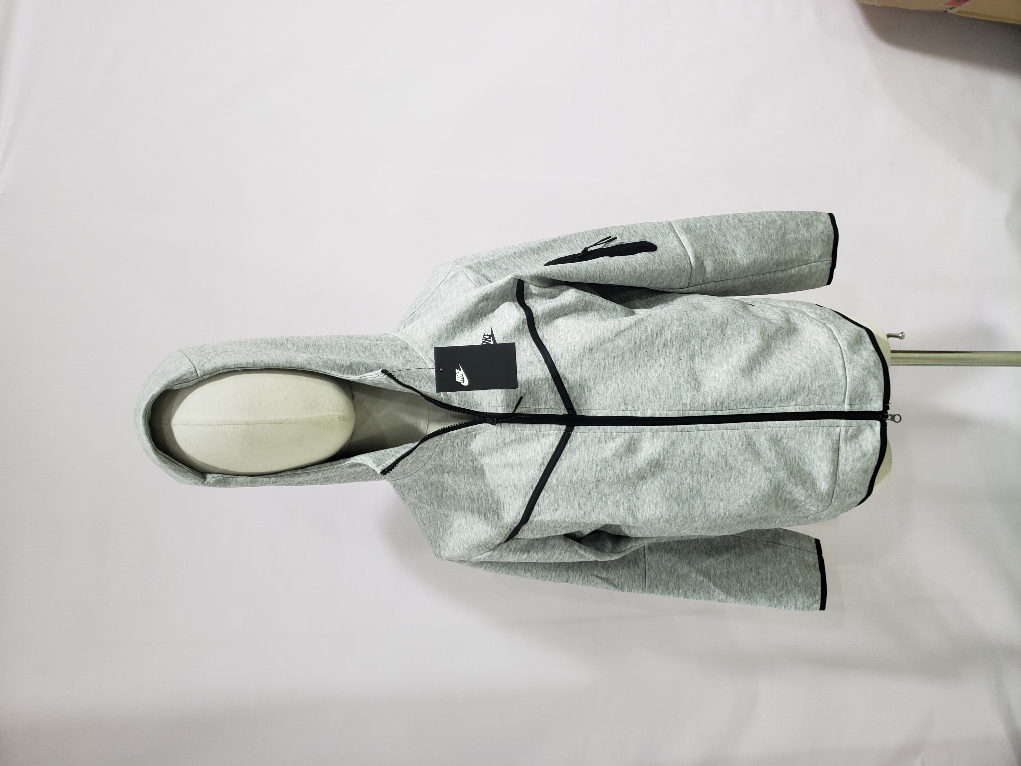 OBO Nike Sportswear Tech Fleece Full Zip Hoodie & Joggers Set Grey And Black review obosneaker 07