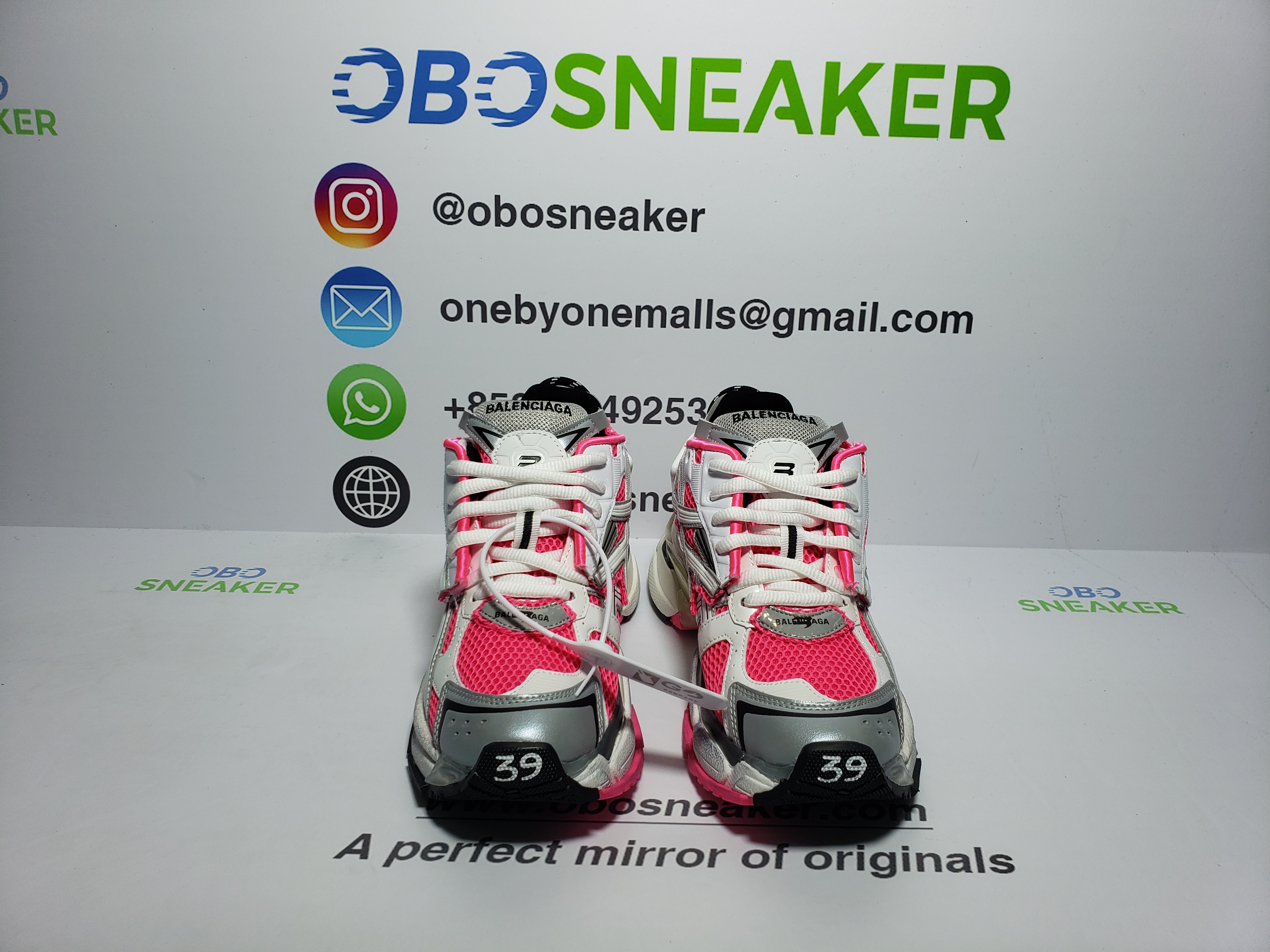 Balenciaga Runner White Fluo Pink (Women's) 677402 W3RBN 9155 review obosneaker 03