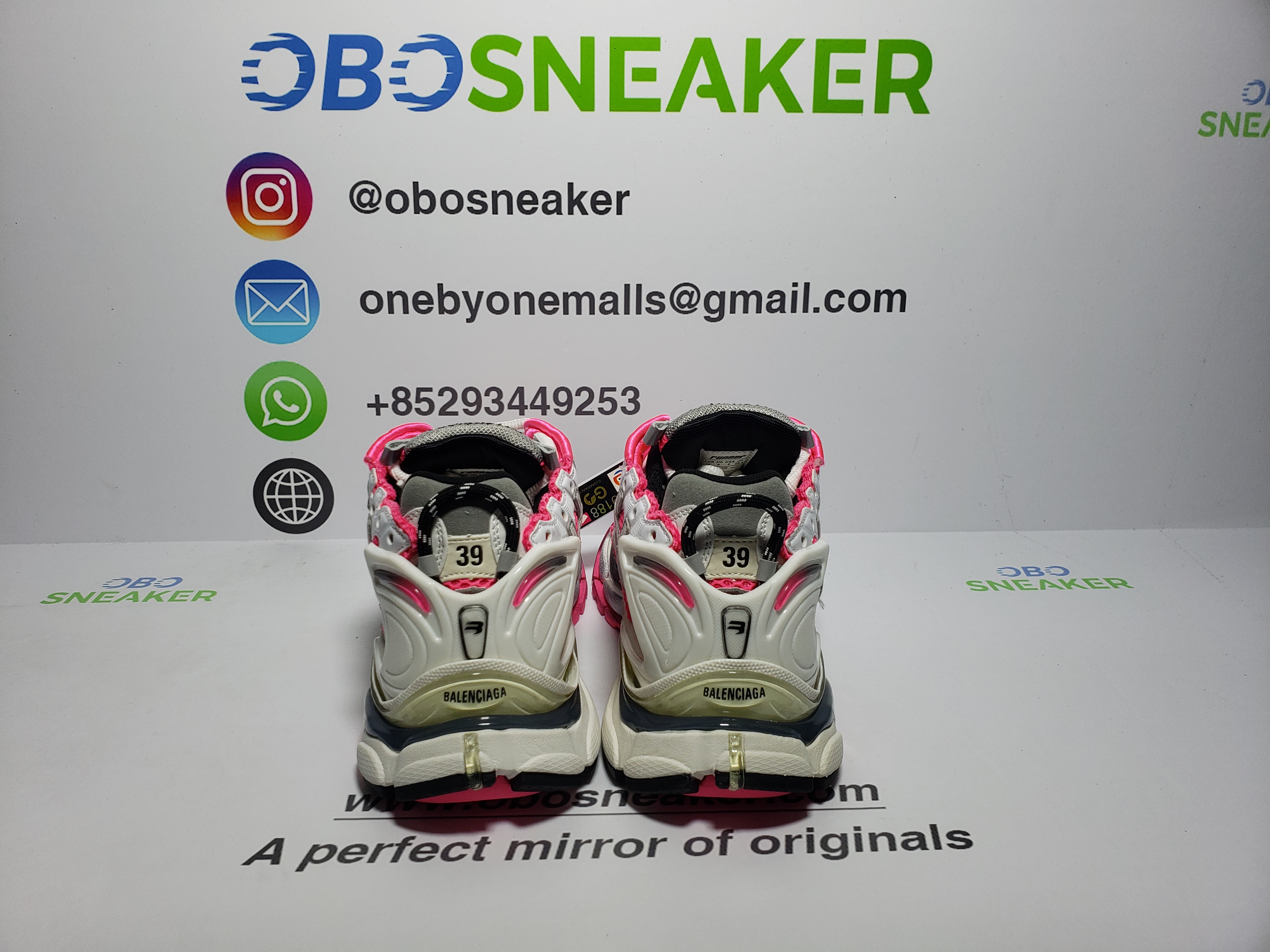 Balenciaga Runner White Fluo Pink (Women's) 677402 W3RBN 9155 review obosneaker 01