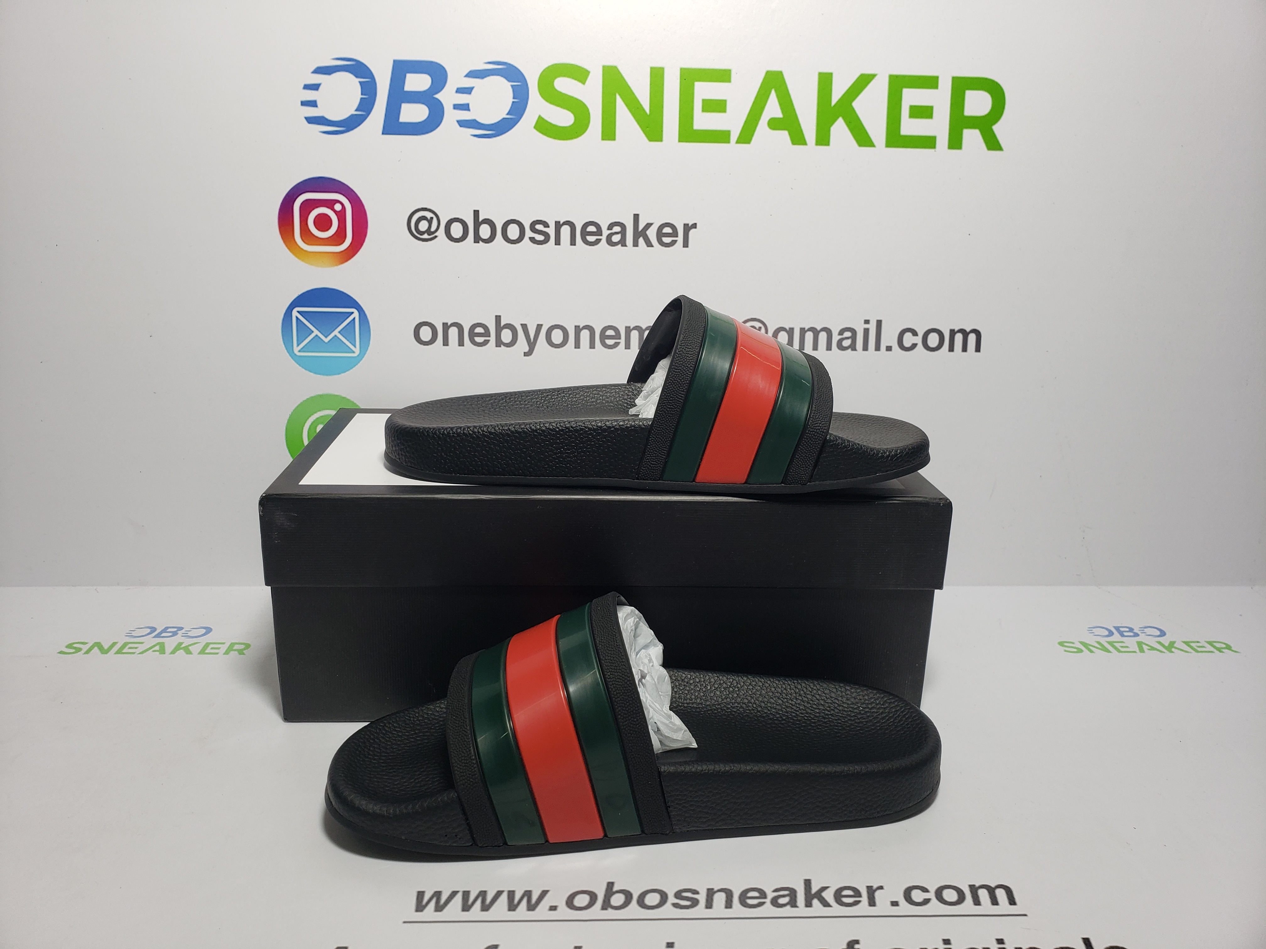 Gucci Web Accent Rubber Slides review obosneaker 06