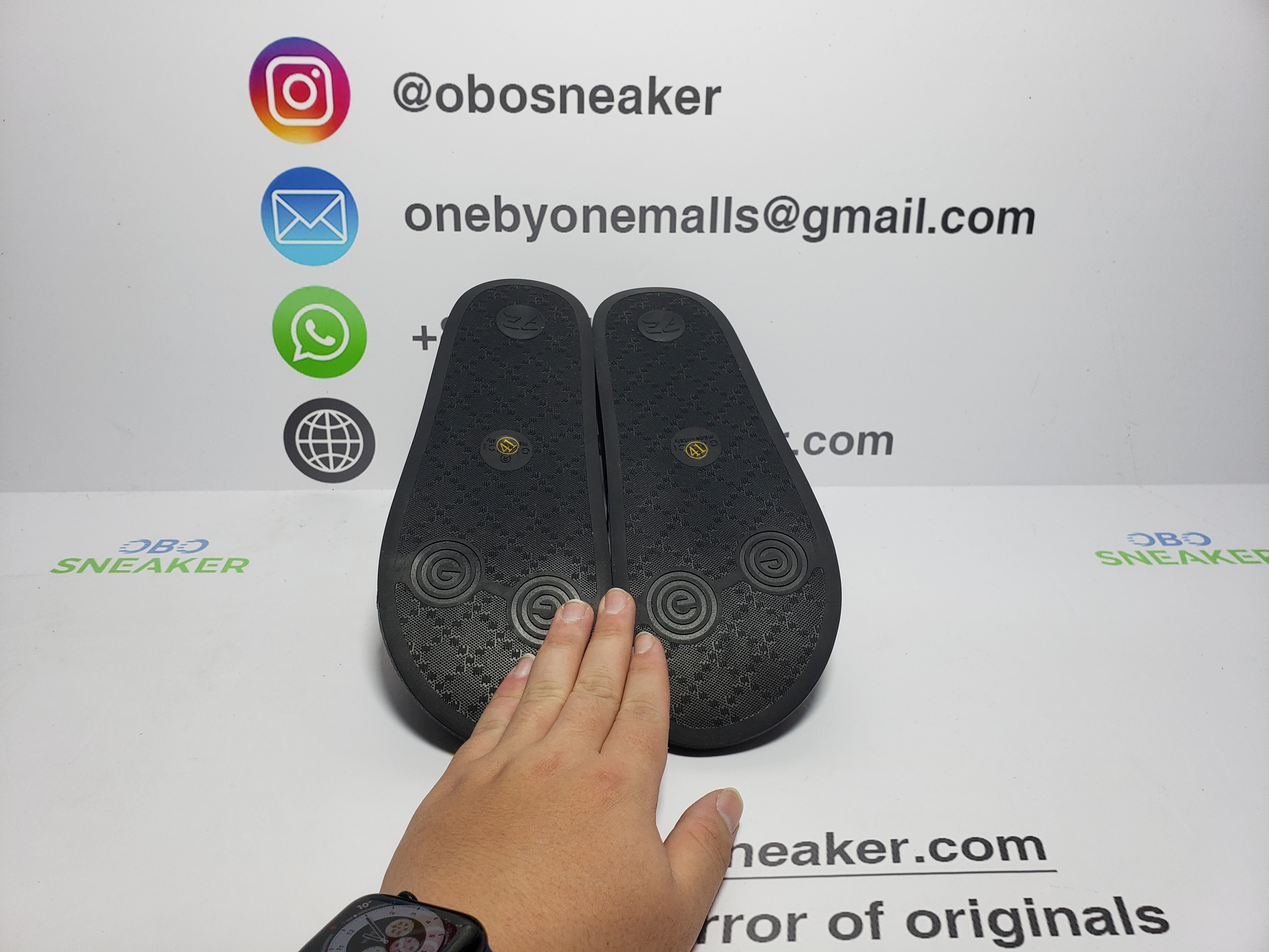 Gucci Web Accent Rubber Slides review obosneaker 04