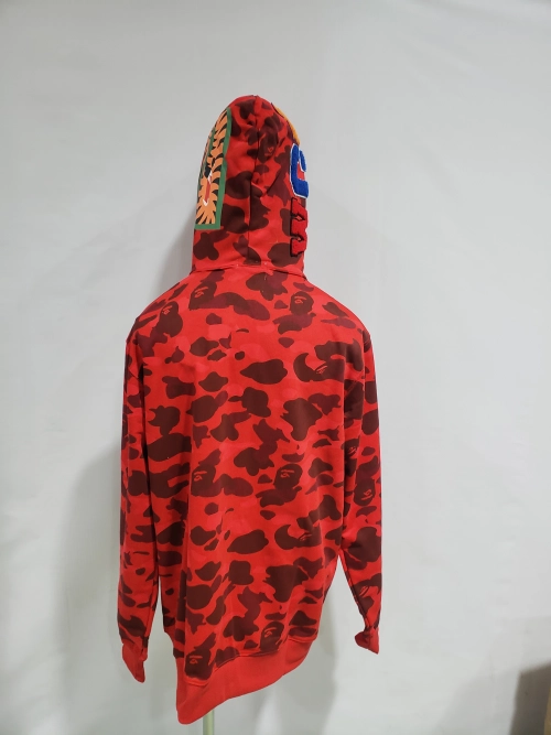 OBO  BAPE Color Camo Shark Zip Hoodie Red review 