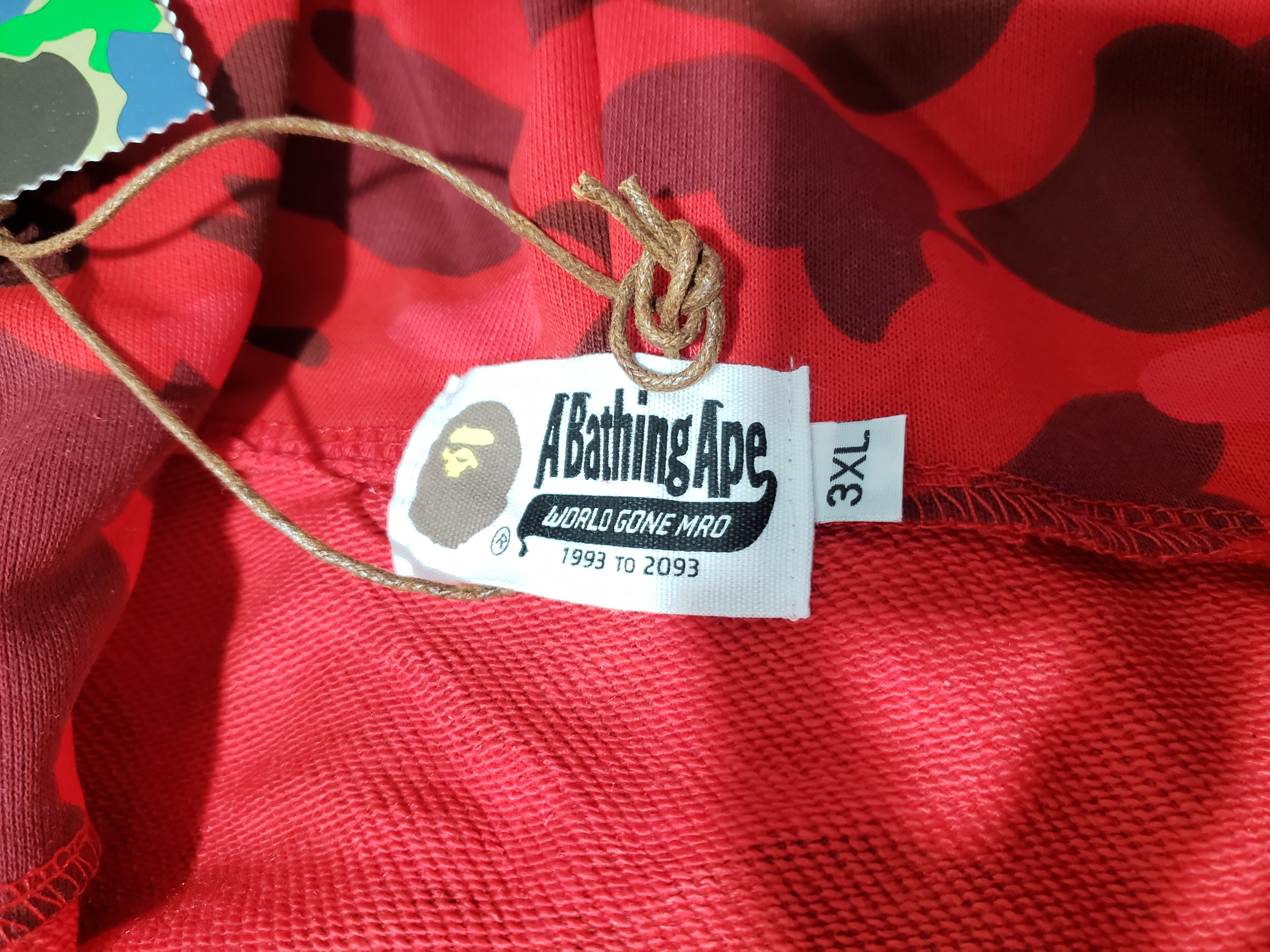 OBO  BAPE Color Camo Shark Zip Hoodie Red review obosneake 03
