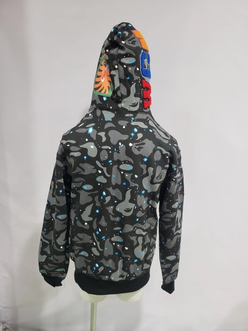OBO  BAPE Space Camo Shark WGM Full-Zip Hoodie Black review 