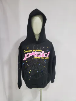 Sp5der P*NK Hoodie Black review obosneaker 04