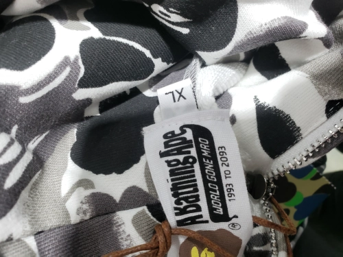 OBO BAPE ABC Camo Double Shark Full Zip Hoodie Grey review 