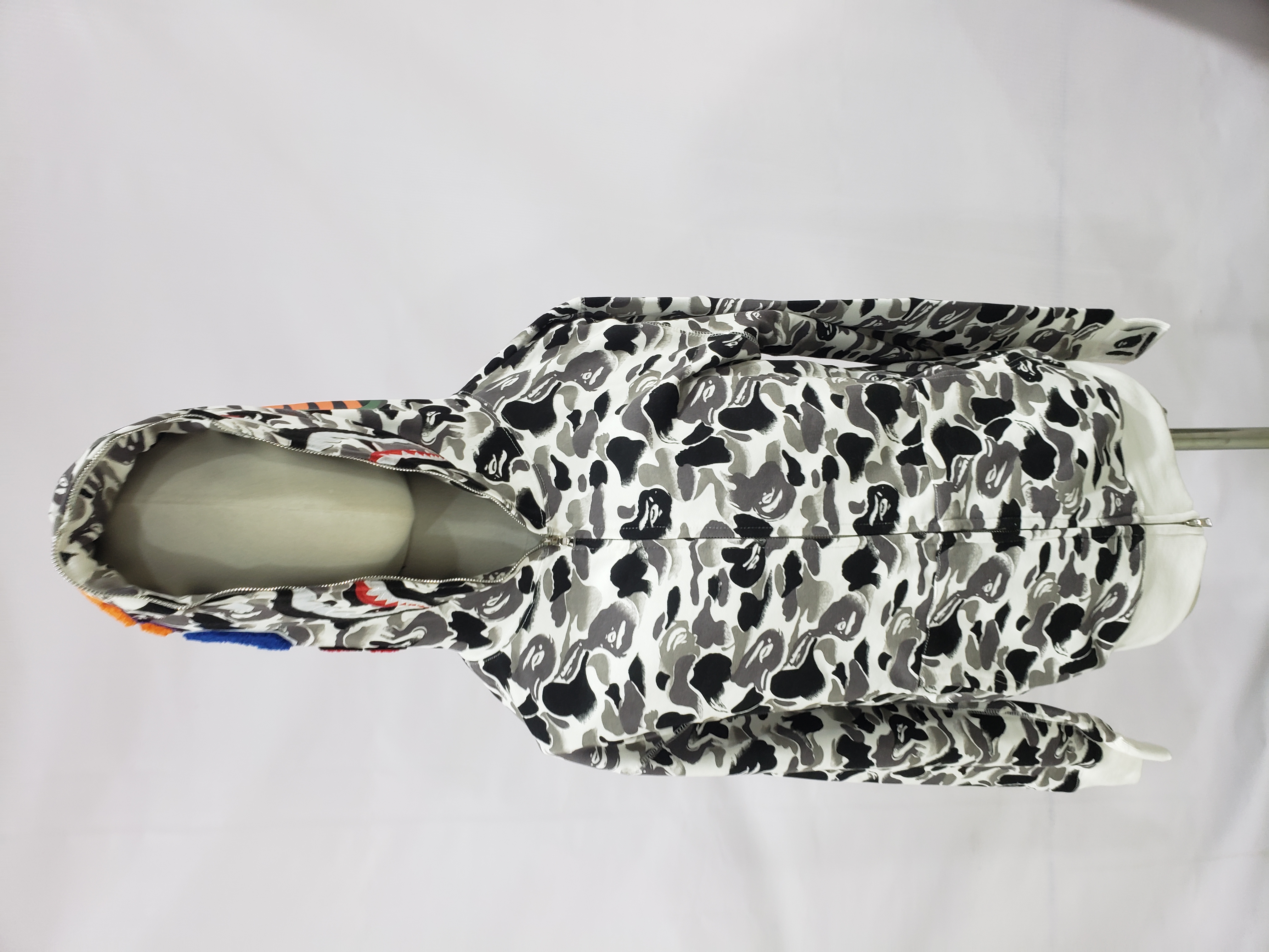 OBO BAPE ABC Camo Double Shark Full Zip Hoodie Grey review obosneaker 01