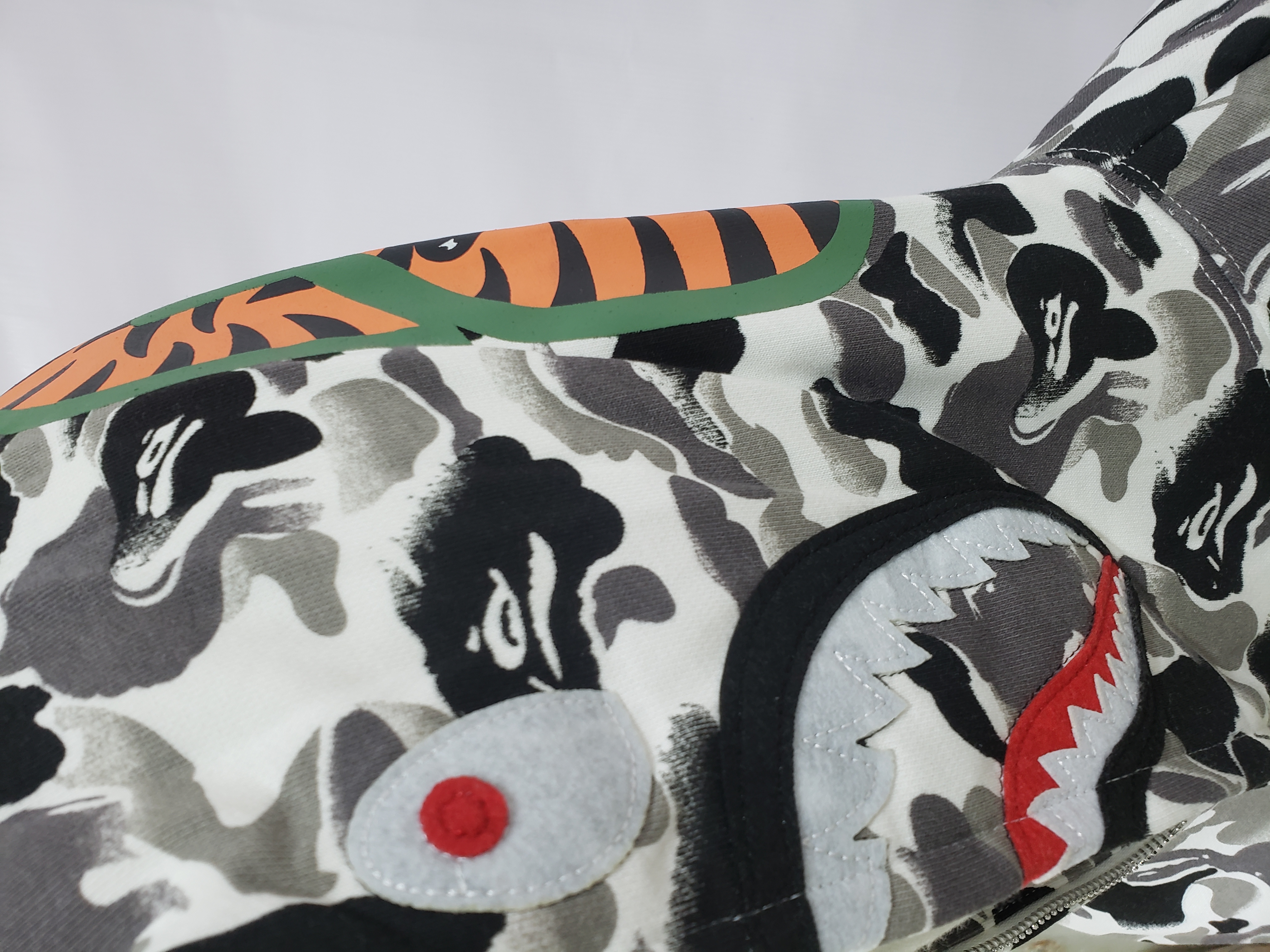 OBO BAPE ABC Camo Double Shark Full Zip Hoodie Grey review obosneaker 02