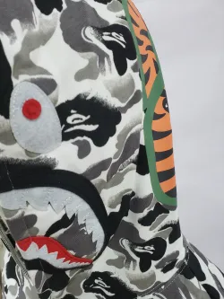 OBO BAPE ABC Camo Double Shark Full Zip Hoodie Grey review obosneaker 03