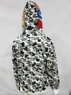 OBO BAPE ABC Camo Double Shark Full Zip Hoodie Grey review obosneaker 04