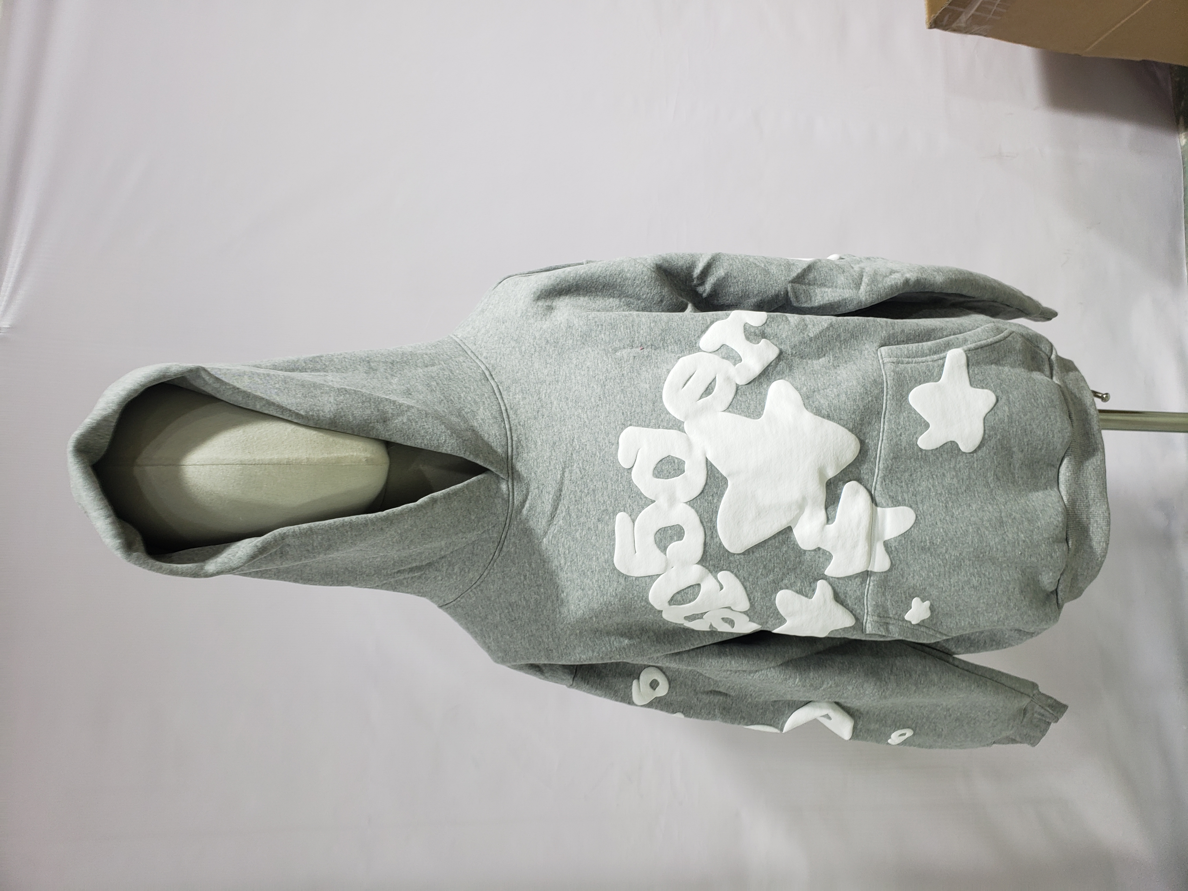 Sp5der Beluga Hoodie Heather Grey review obosneaker 02