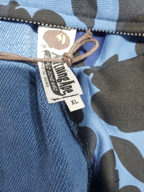 Bape Color Camo Shark Zip Hoodie Navy review 