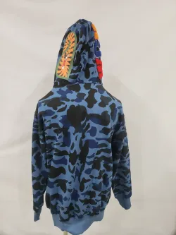 OBO BAPE COLOR CAMO SHARK ZIP HOODIE NAVY review obosneaker. 04
