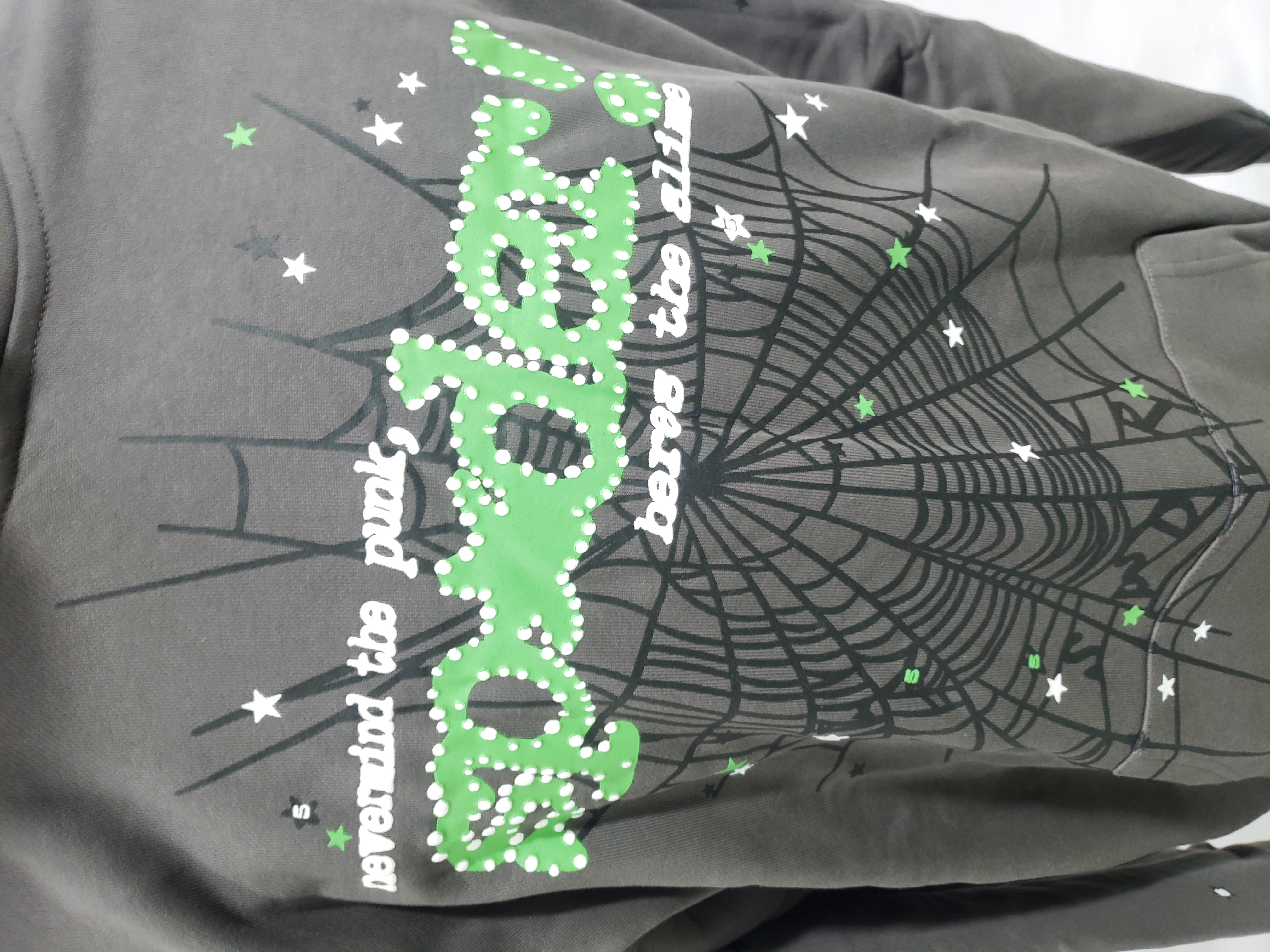 Sp5der Wait Web Hoodie Slate Grey review obosneaker 02