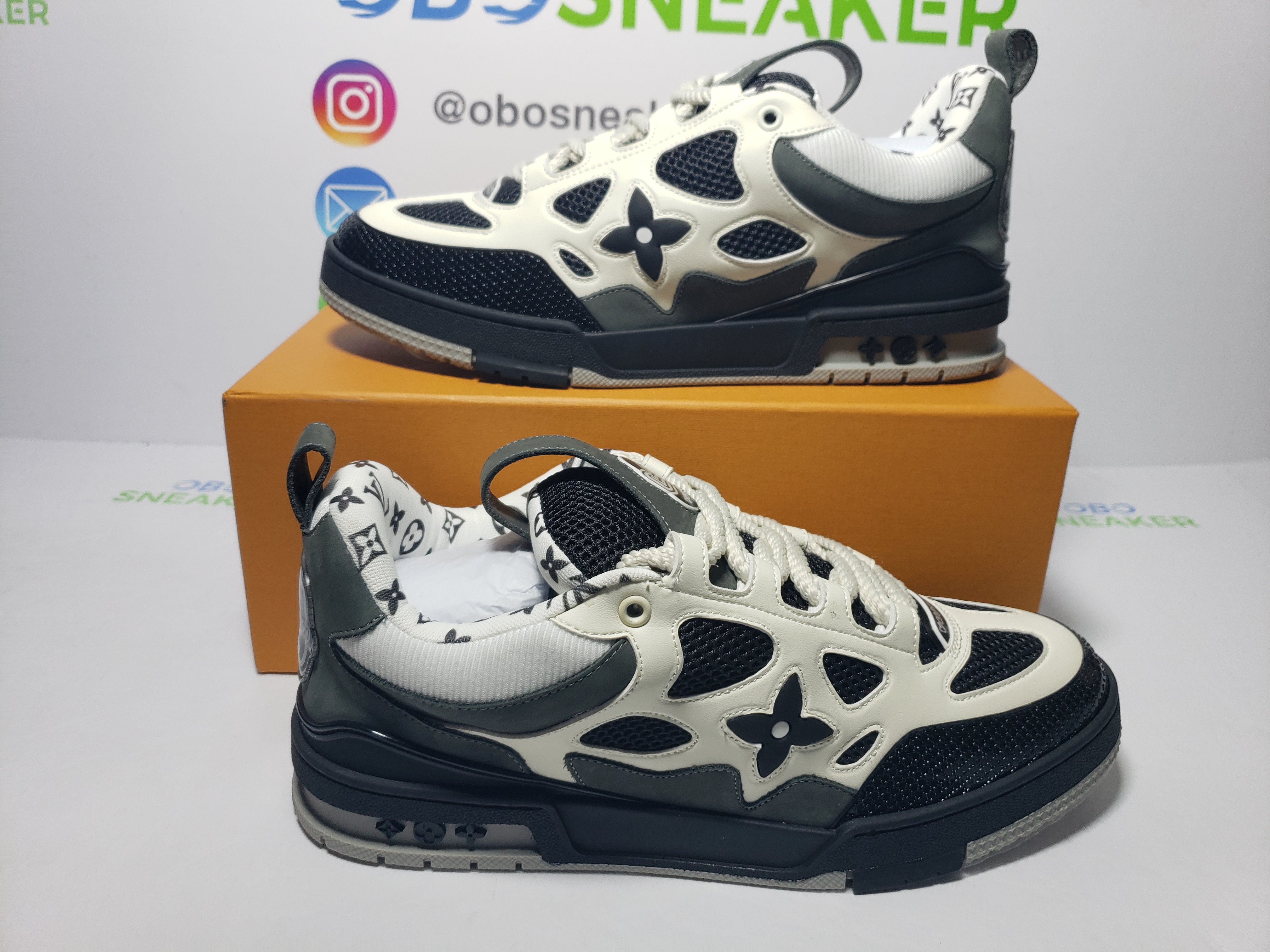 Louis Vuitton LV Skate Sneaker Grey White 1AC52M  review obosneaker 05