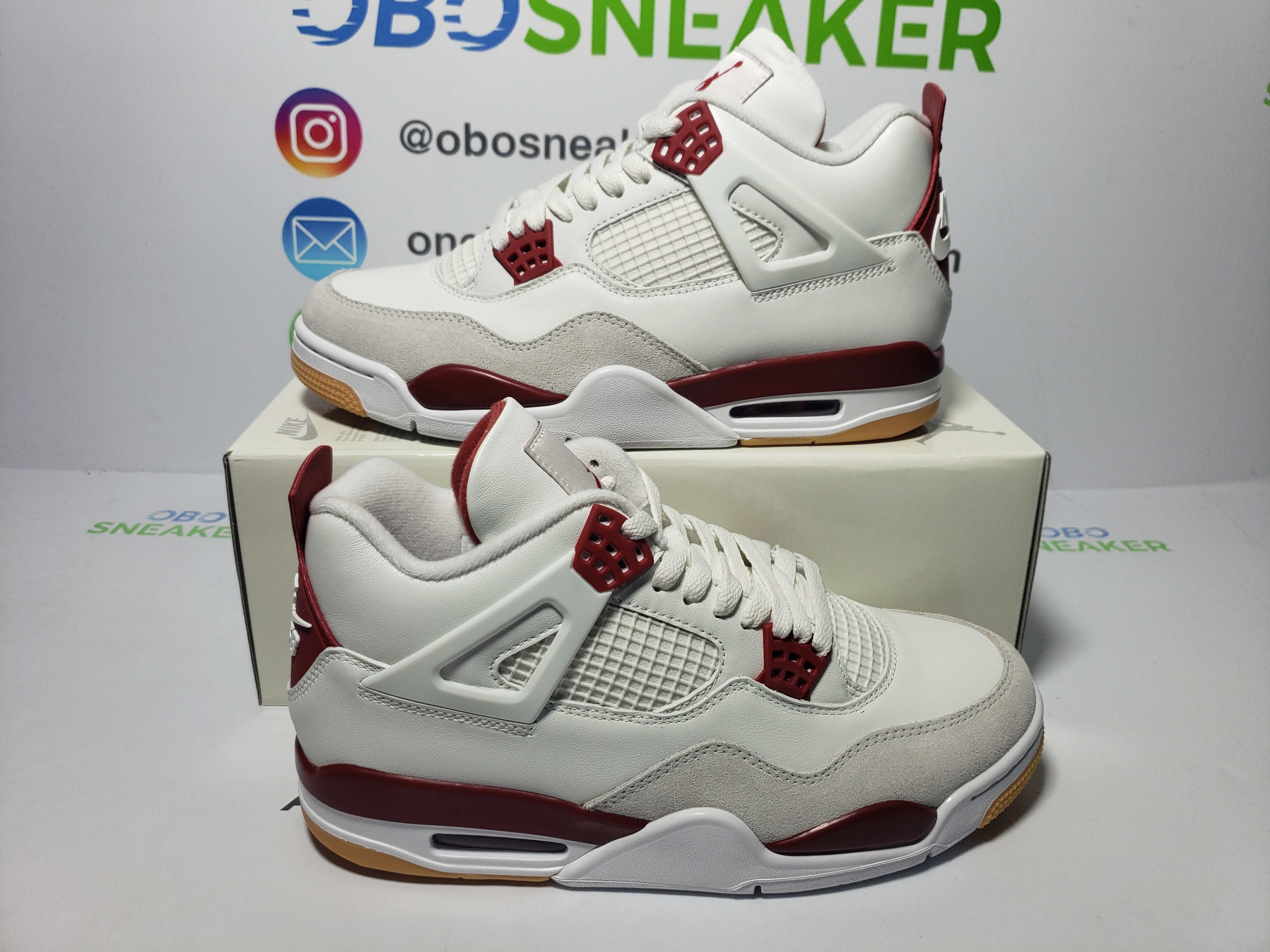 Nike SB x Air Jordan 4 White Red DR5415-160  review obosneaker 05
