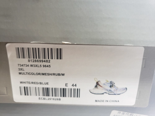 Balenciaga White, red And Blue 734734W3XL5 9654 review 