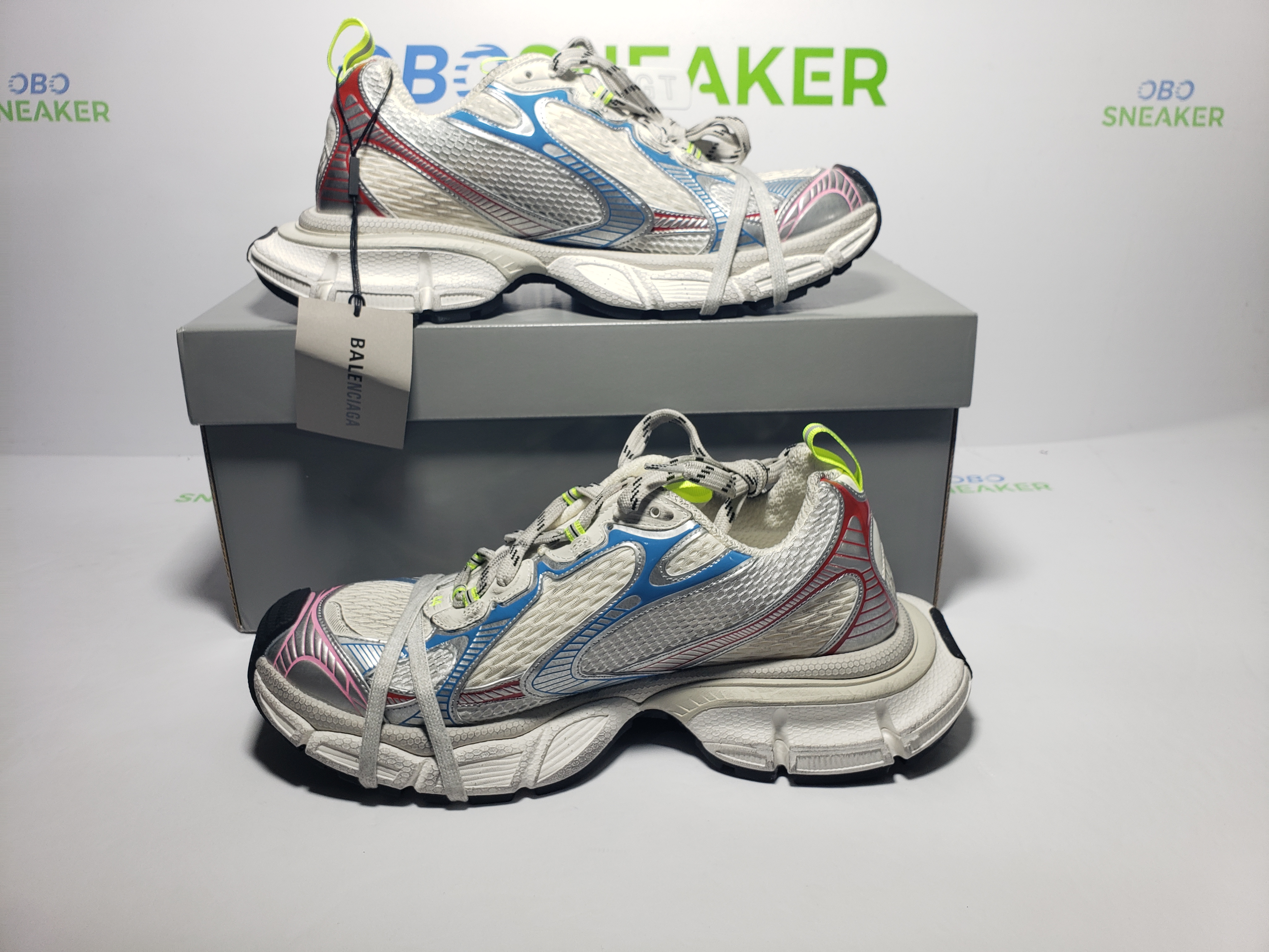 Balenciaga White, red And Blue 734734W3XL5 9654 review obosneaker 06