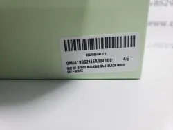 OFF-WHITE OOO Low Tops "For Walking "Black White OMIA189F21LEA0031001 review obosneaker  01