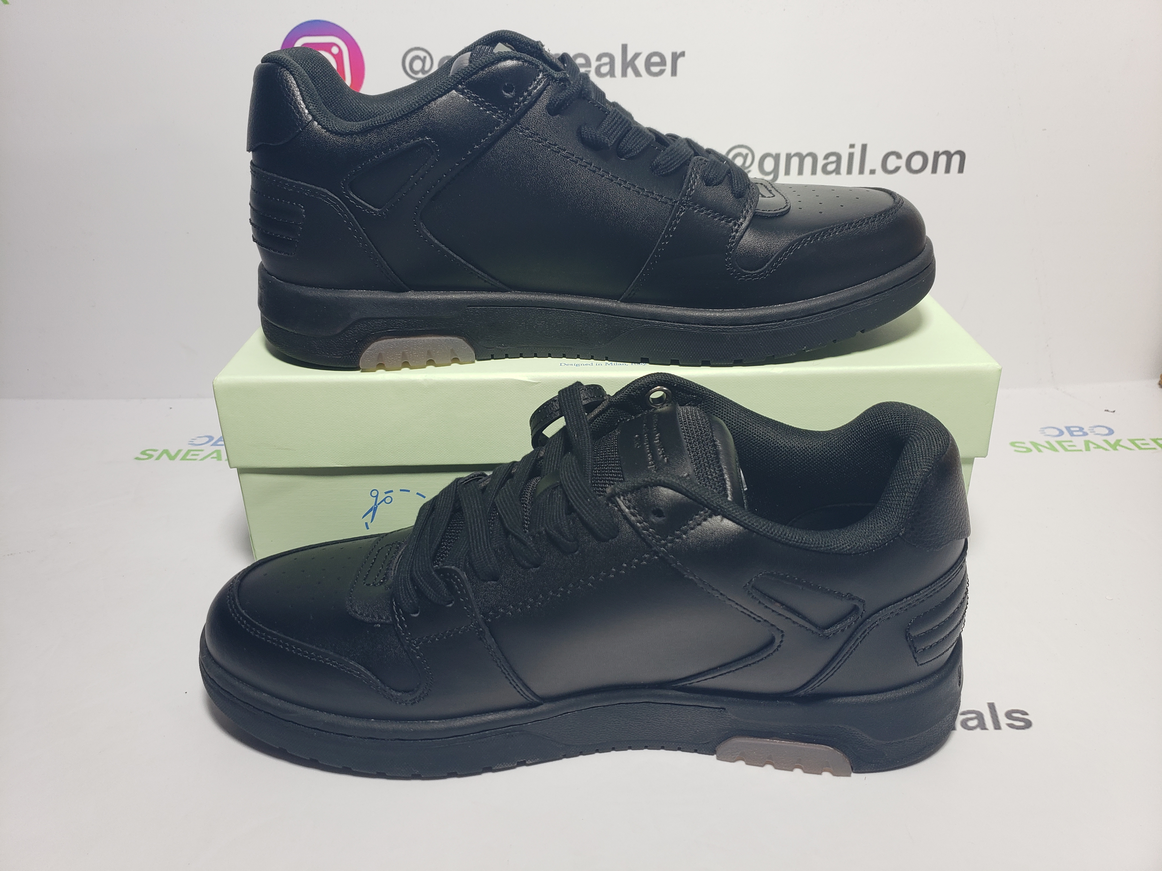 OFF-WHITE OOO Low Tops "For Walking "Black White OMIA189F21LEA0031001 review obosneaker 05