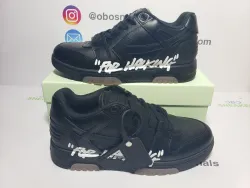 OFF-WHITE OOO Low Tops "For Walking "Black White OMIA189F21LEA0031001 review obosneaker  07