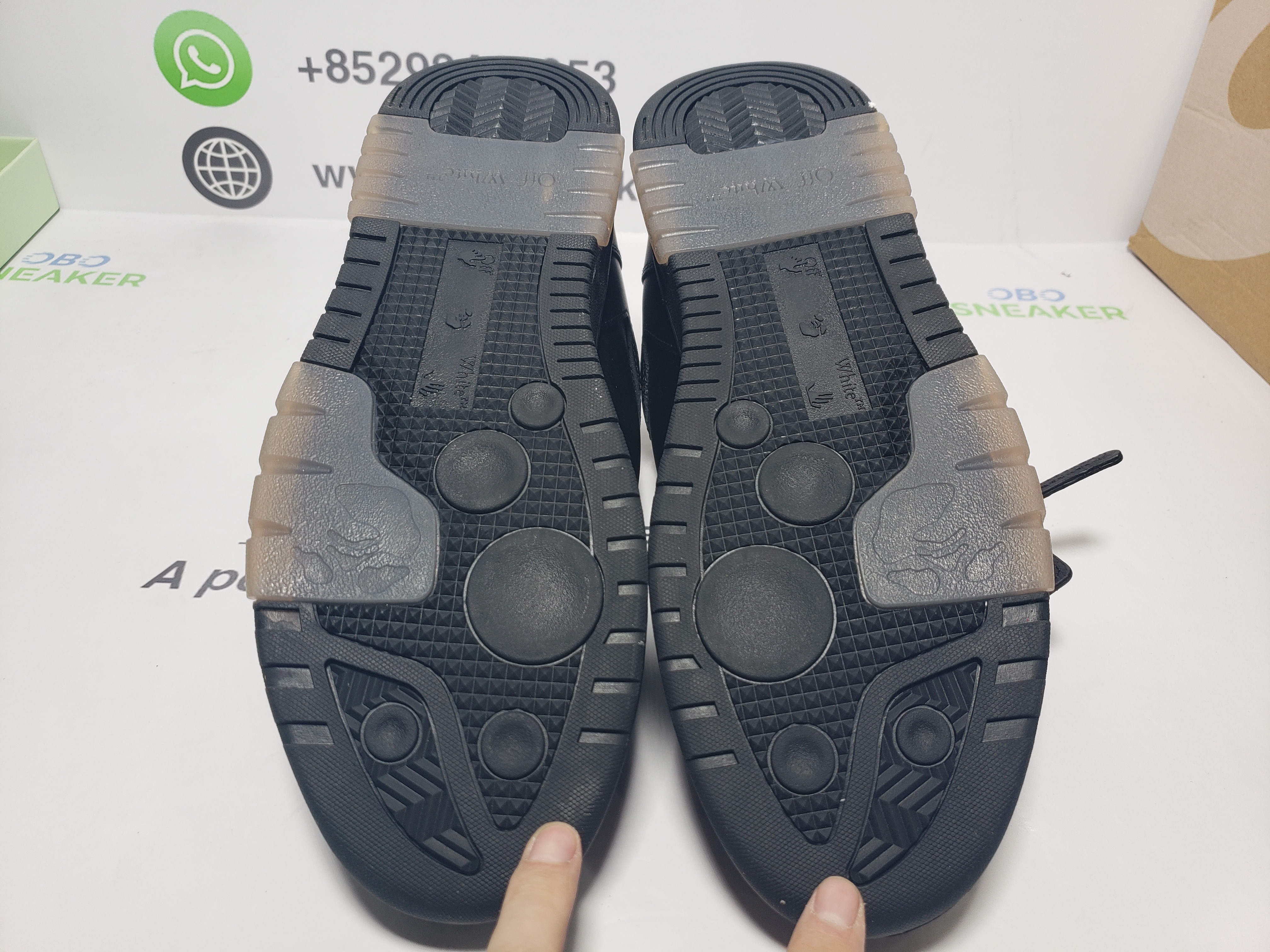 OFF-WHITE OOO Low Tops "For Walking "Black White OMIA189F21LEA0031001 review obosneaker 04