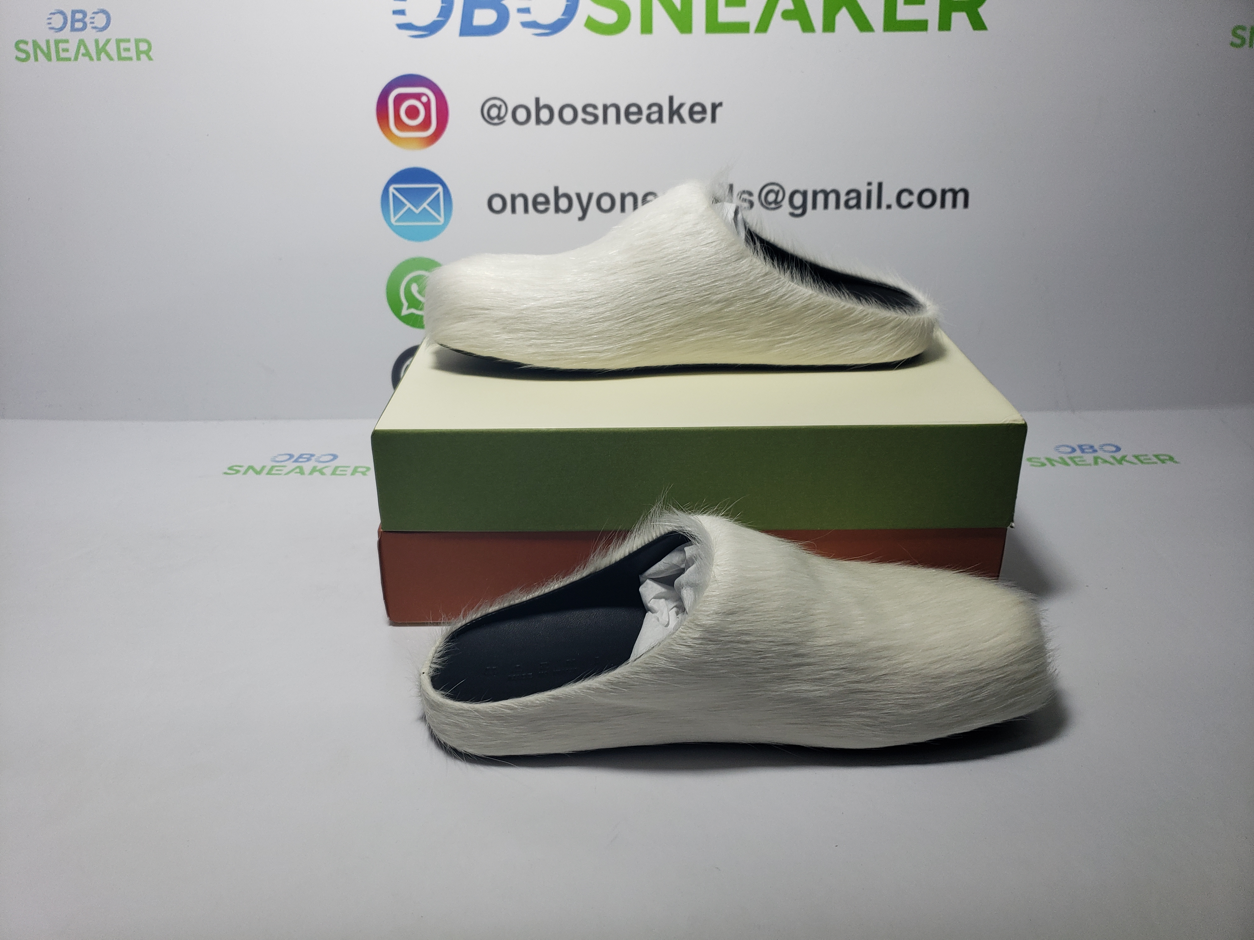 Marni Long-Hair Calfskin Fussbett Sabot White SBMR000600P412200W02 review obosneaker 03