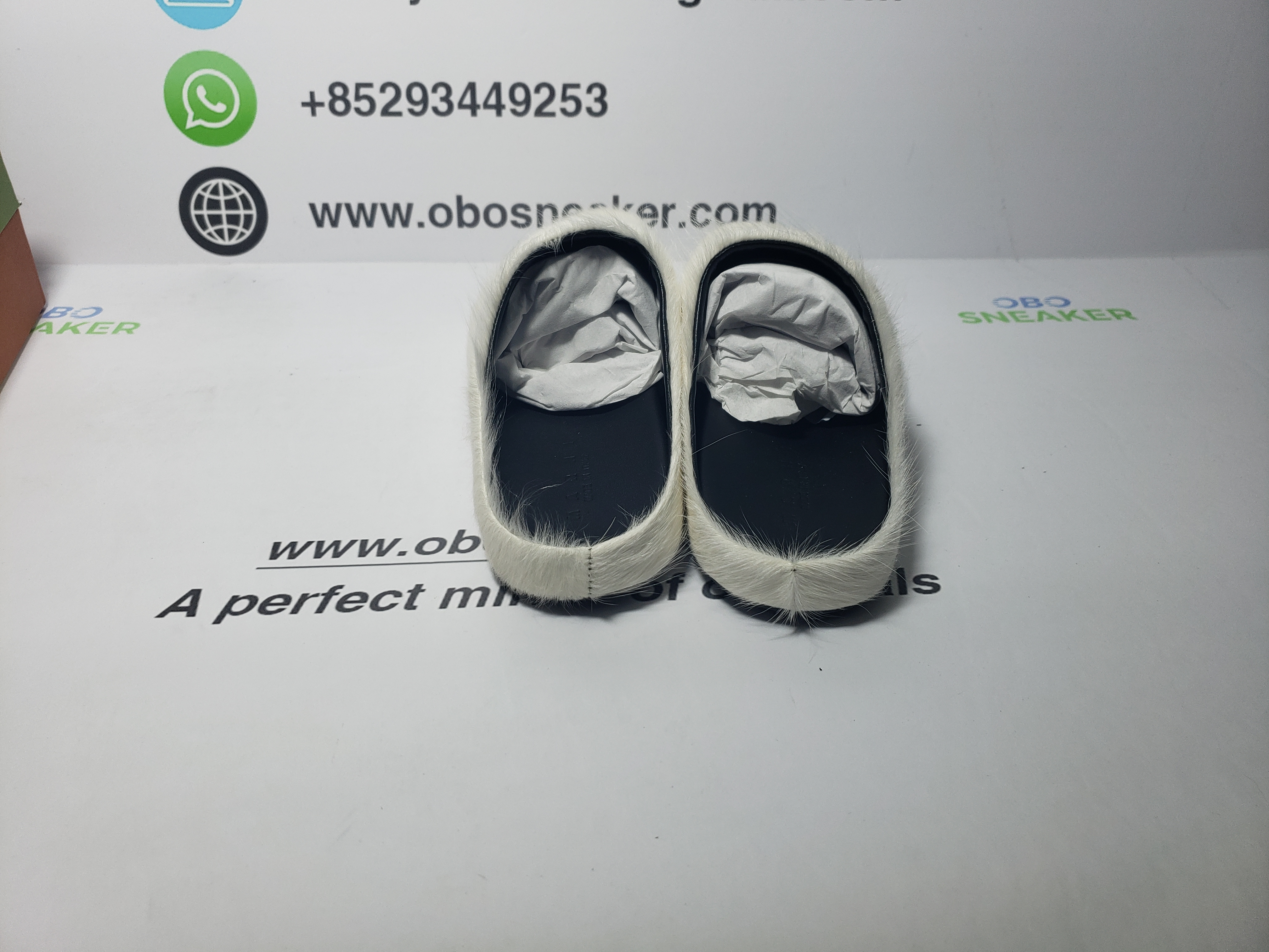 Marni Long-Hair Calfskin Fussbett Sabot White SBMR000600P412200W02 review obosneaker 01