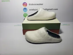 Marni Long-Hair Calfskin Fussbett Sabot White SBMR000600P412200W02 review obosneaker 05