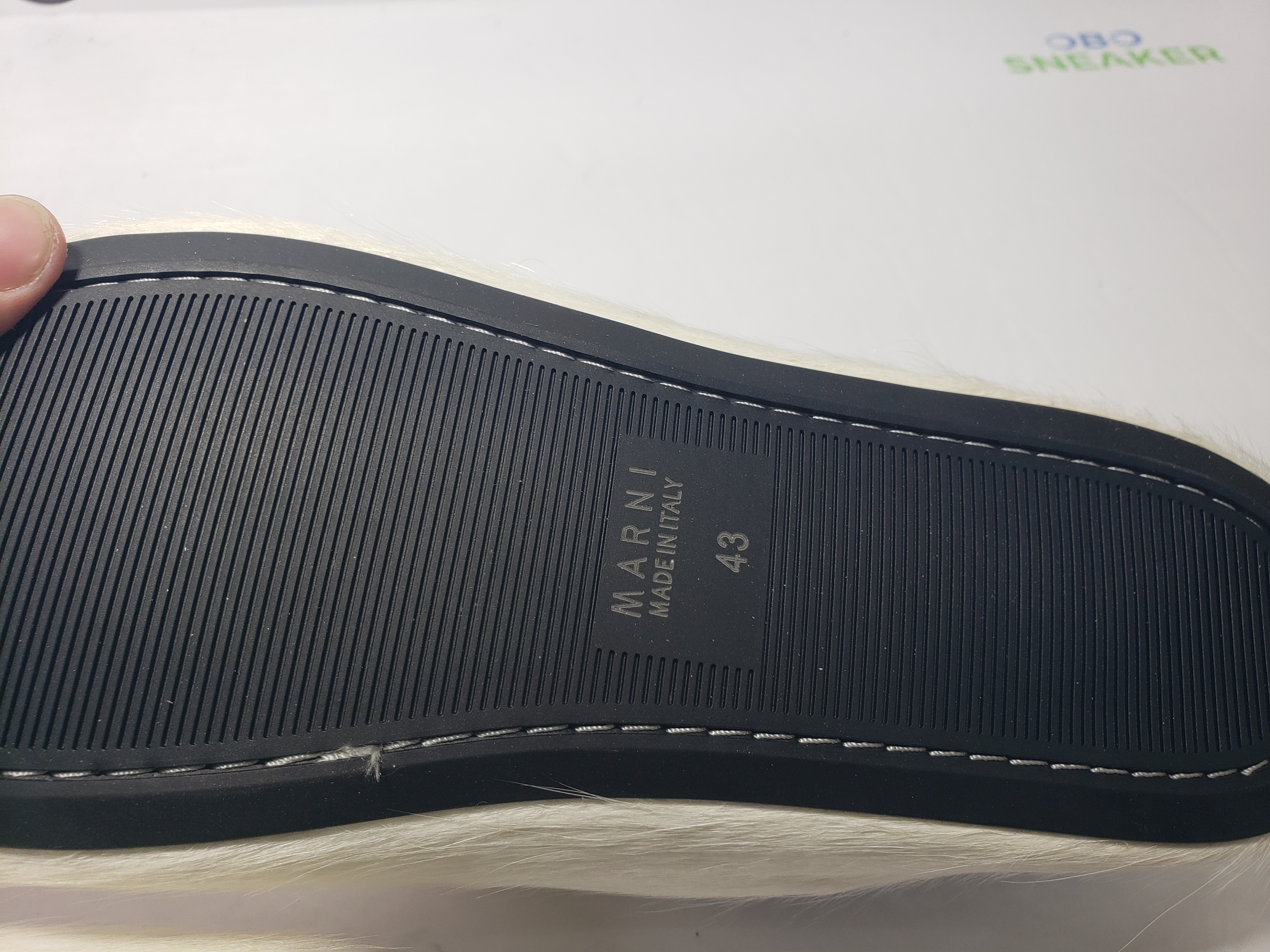 Marni Long-Hair Calfskin Fussbett Sabot White SBMR000600P412200W02 review obosneaker 05