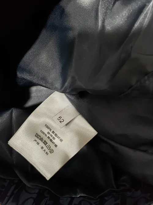 Dior 23 New Silk Full Print Dark Pattern Jacquard Zipper Hooded Jacket Dark Blue review 