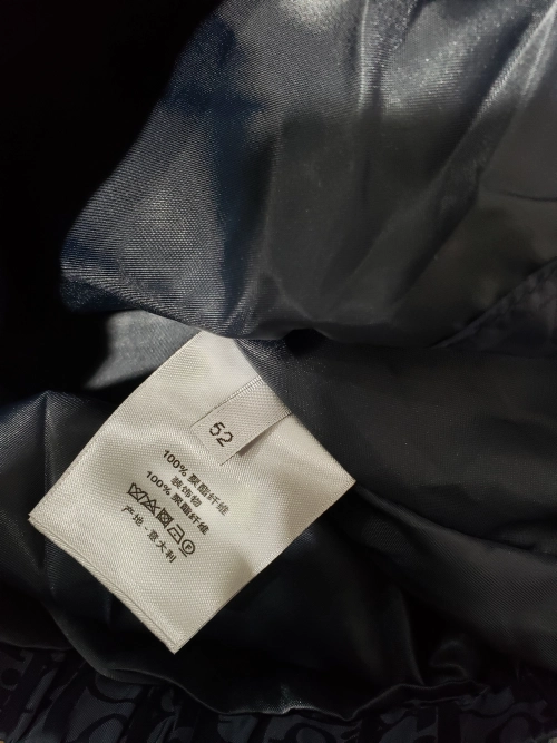 Dior 23 New Silk Full Print Dark Pattern Jacquard Zipper Hooded Jacket Dark Blue review 