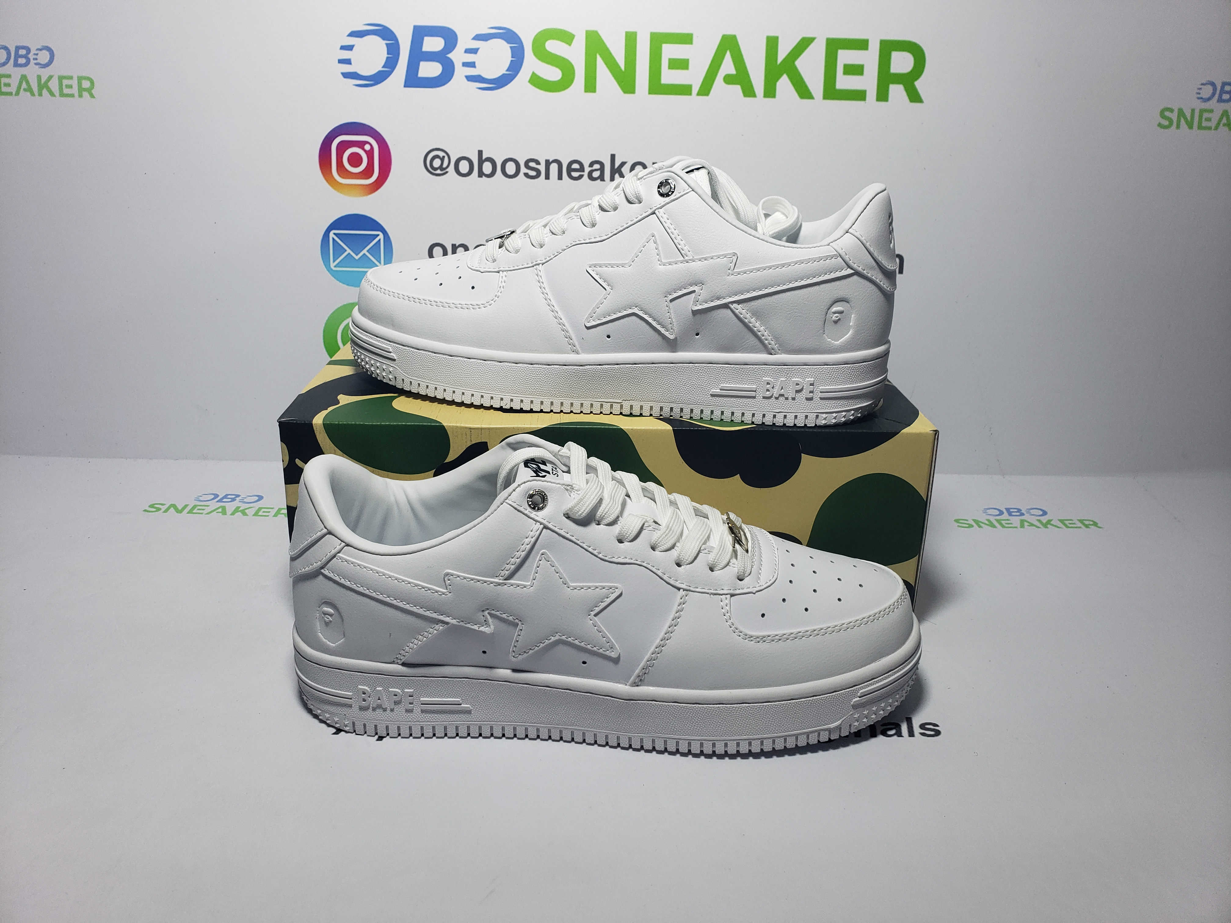 A Bathing Ape Bape Sta Low Triple White 1H70-191-006 review obosneaker 06